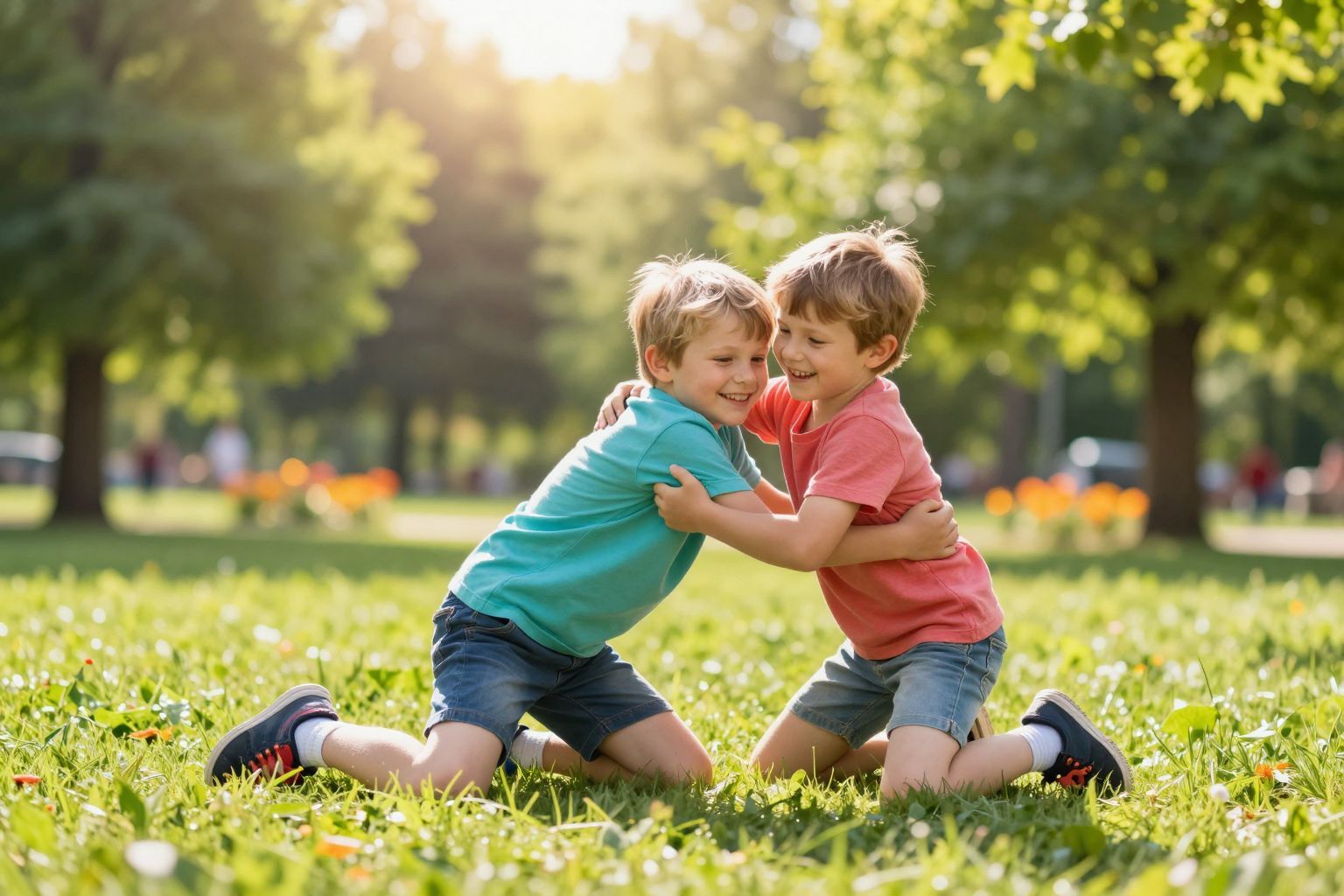 A birkózás fejlődik az érzelmi intelligenciát és társas készségeket.
