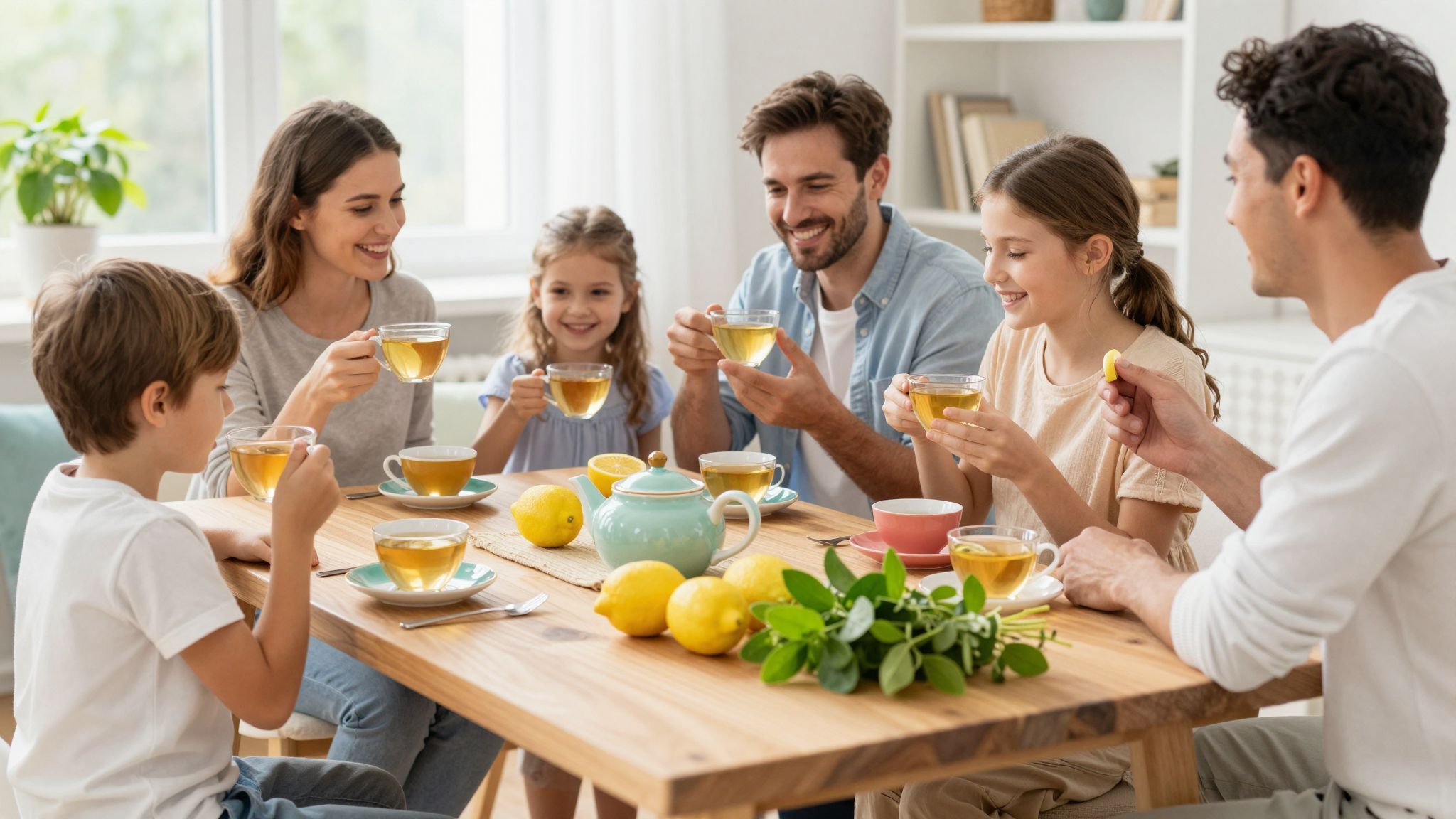 Az esti teázás segít megnyugtatni a gyerekeket.