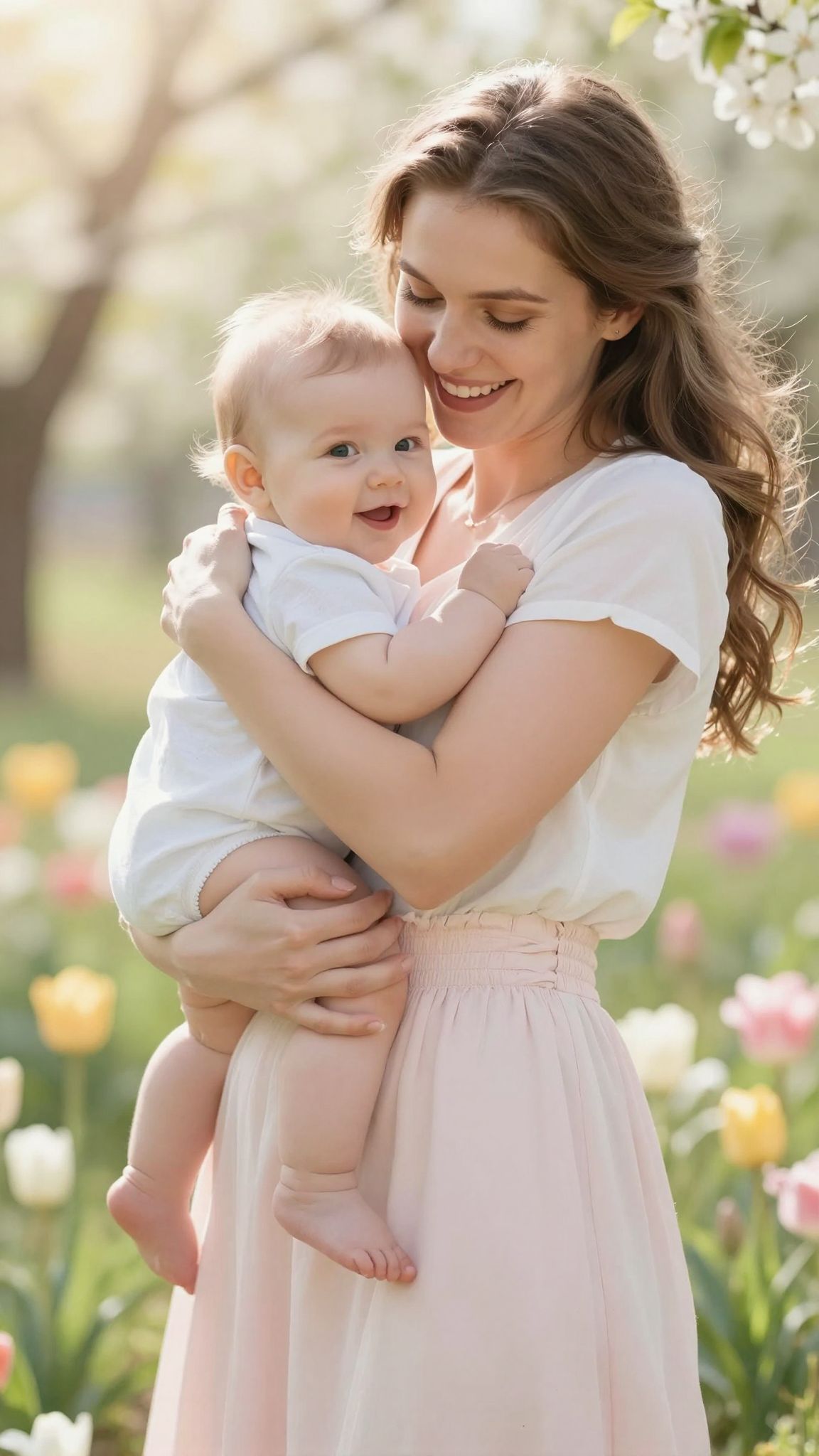 Az ölelés erősíti a kötődést anya és baba között.