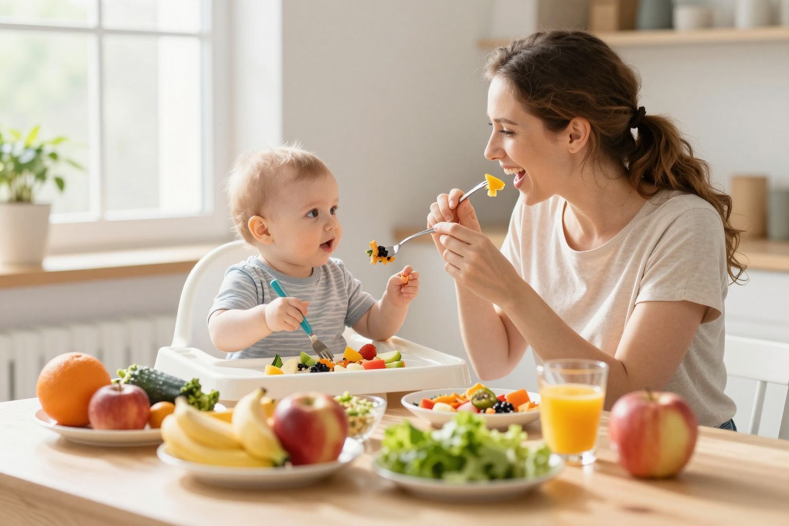 Kis lépések elősegítik a baba önálló étkezését.