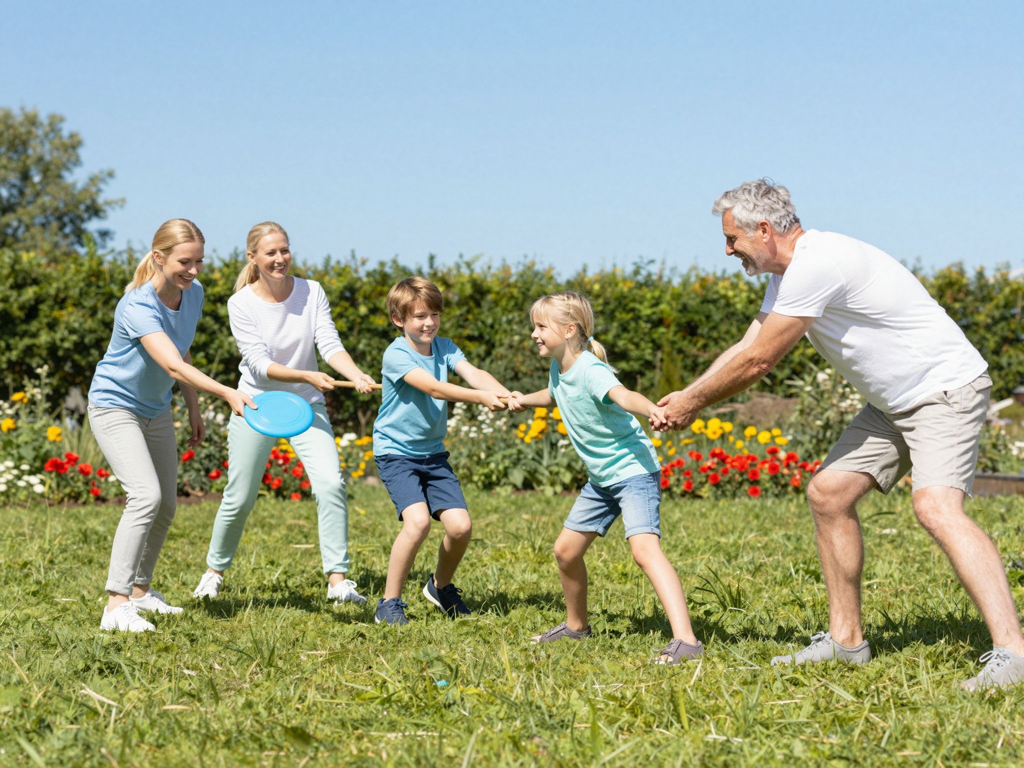 A kertben játszott csapatjátékok fejlesztik a gyerekek szociális készségeit.