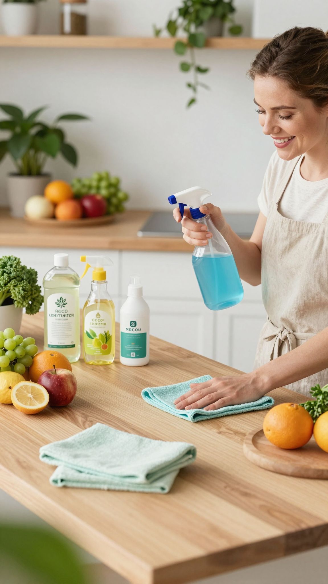 A fenntartható tisztítószerek biológiailag lebomlanak és környezetbarátok.