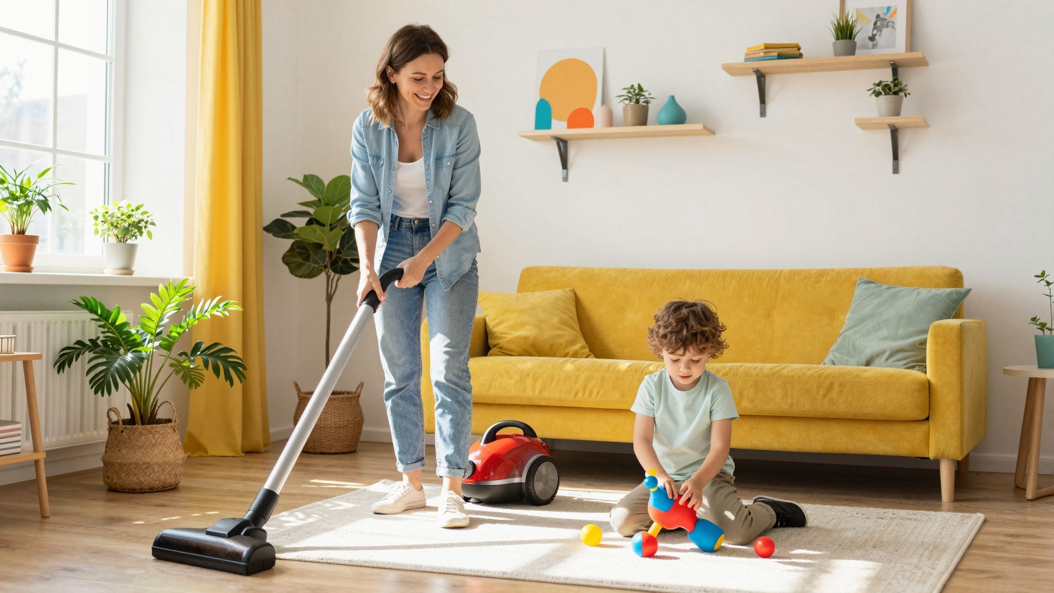 Használj nagyteljesítményű porszívót a gyors takarításért!