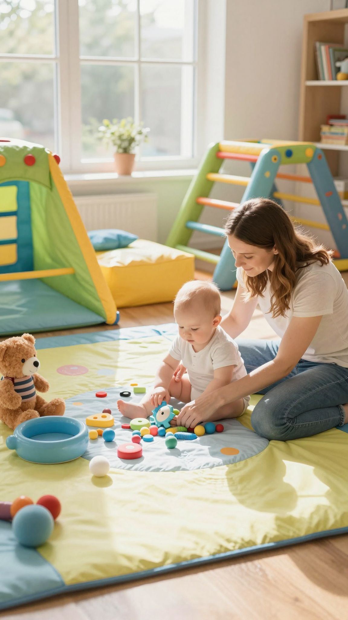 Biztonságos zóna kialakításához használj puha, éles szélek nélküli anyagokat.