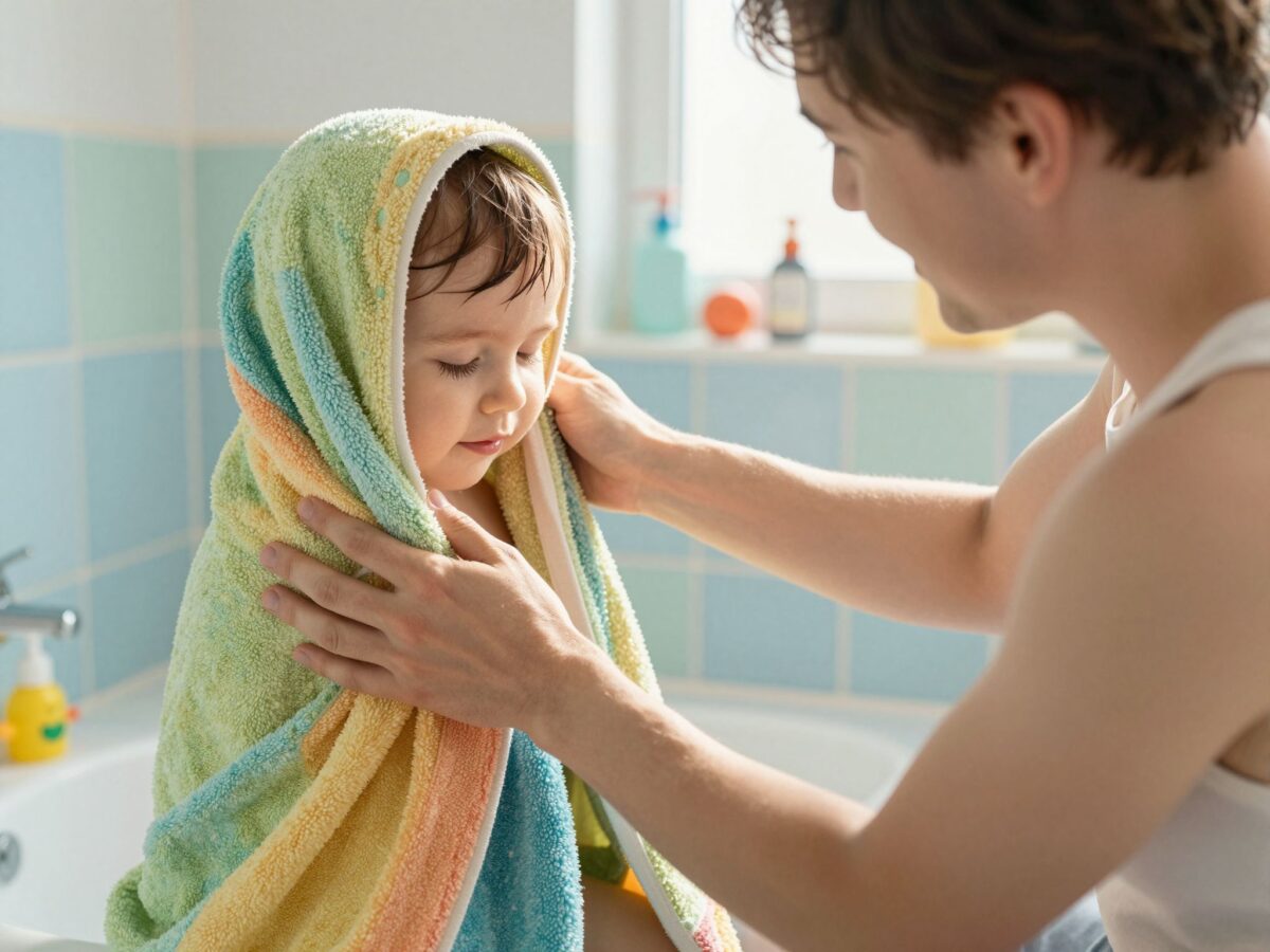 Így szárítsd meg helyesen a gyereket fürdés után, hogy megóvd a bőrét
