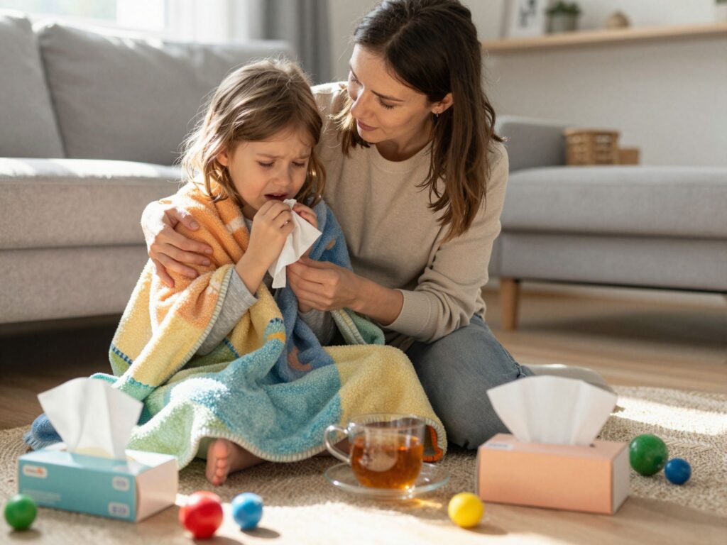 Láz, köhögés, orrfolyás: hogyan segítsünk a megfázott gyereken hatékonyan?