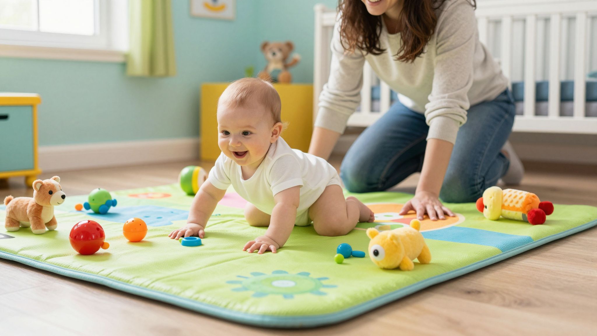 A kúszás és mászás összeköti a motoros fejlődést.