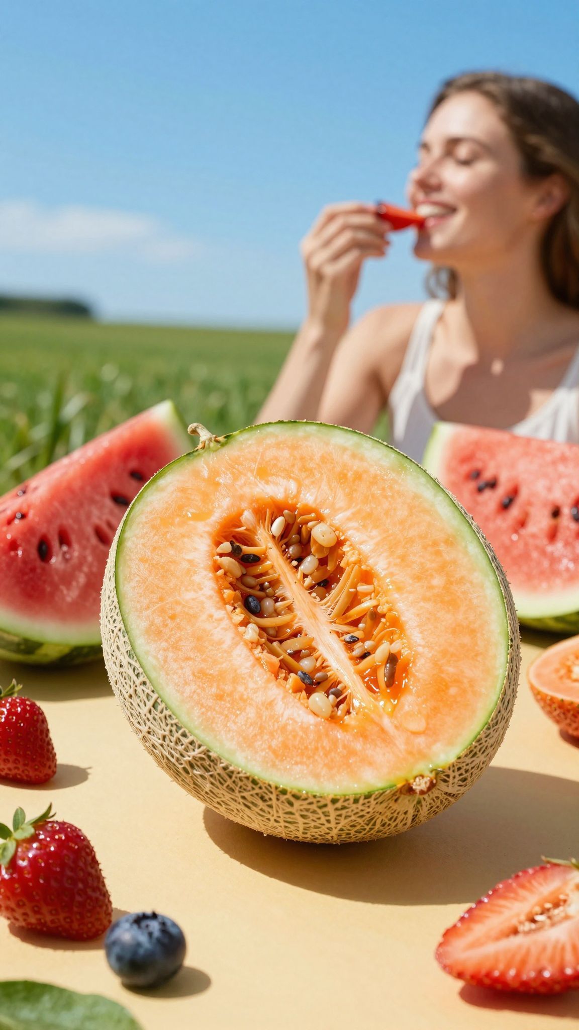 A sárgadinnye hidratál és gazdag A-vitaminban.