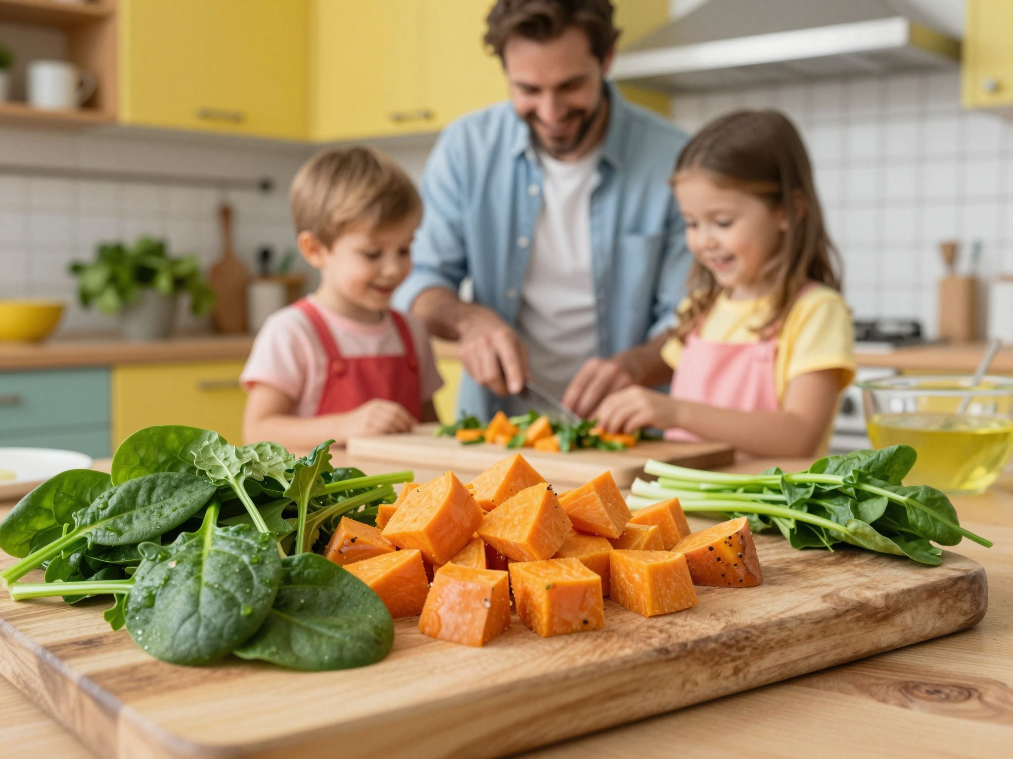 A spenót és édesburgonya gazdag tápanyagforrás a babáknak.
