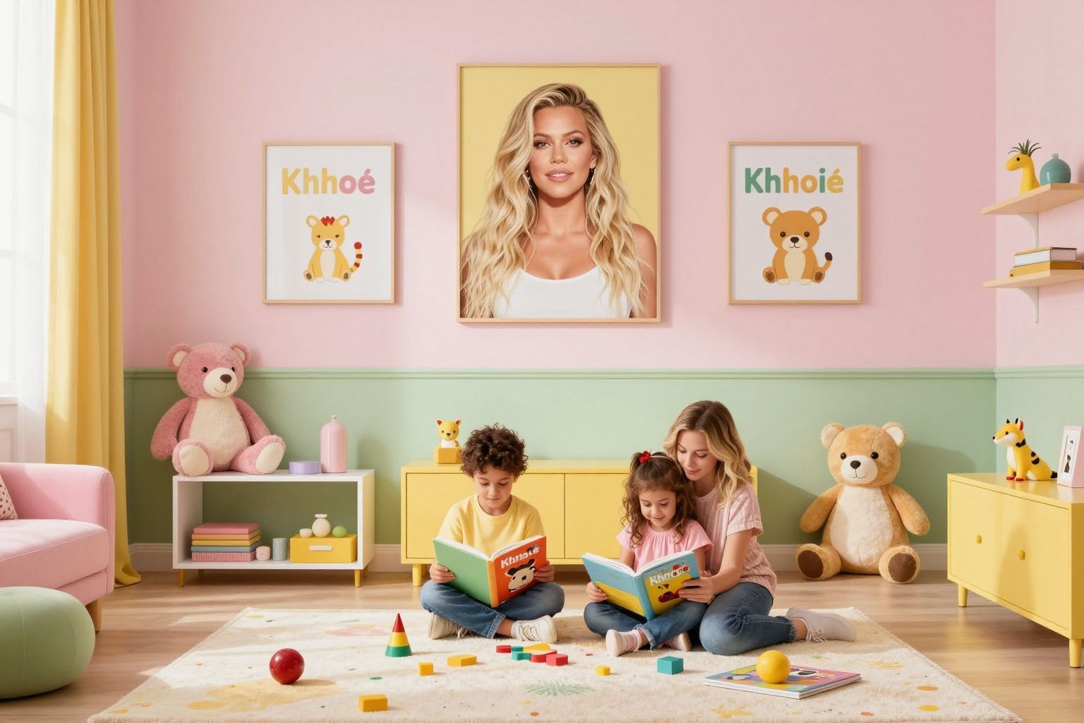 Khloé Kardashian szobáiban a személyre szabott részletek kiemelkedők.