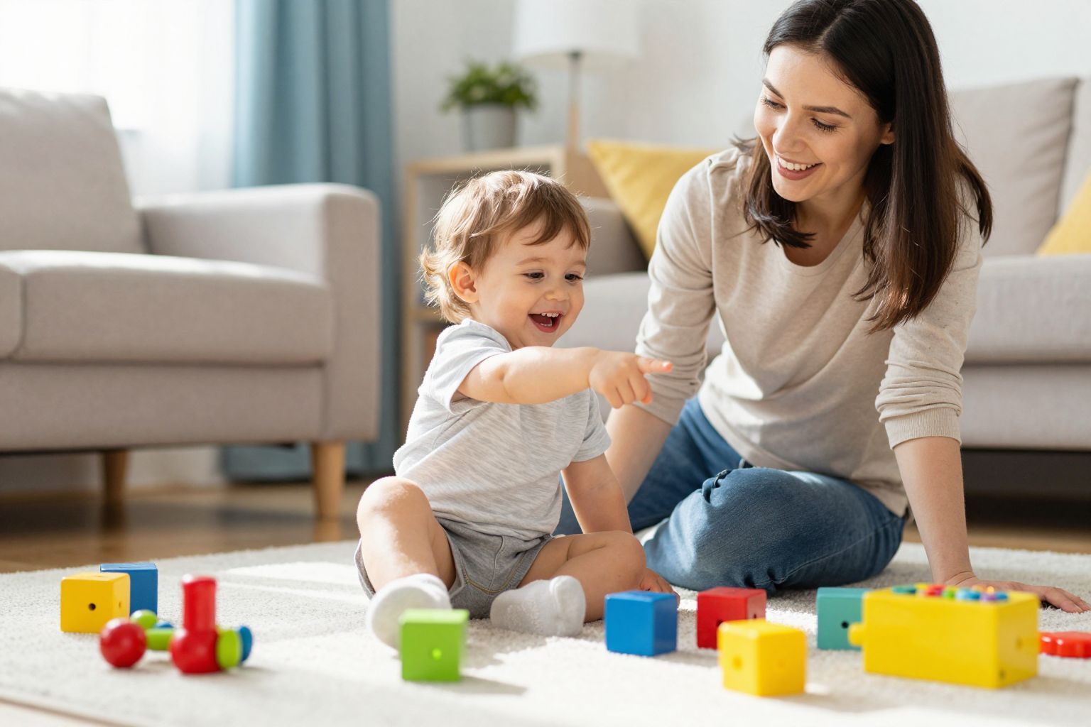 A mutogatás segíti a baba szavak elsajátítását.