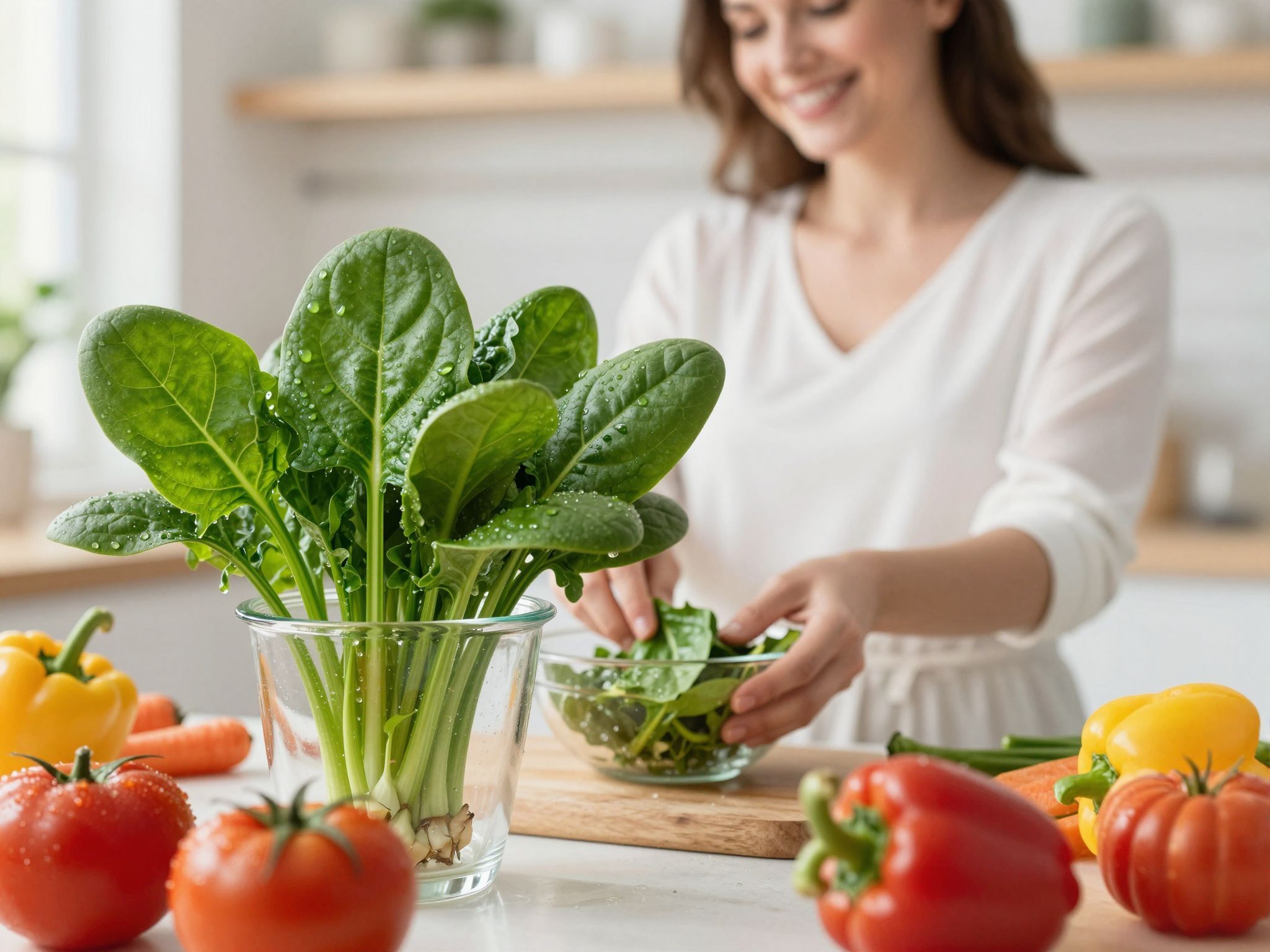 A smaragdzöld levelek gazdagok vasban és vitaminokban.