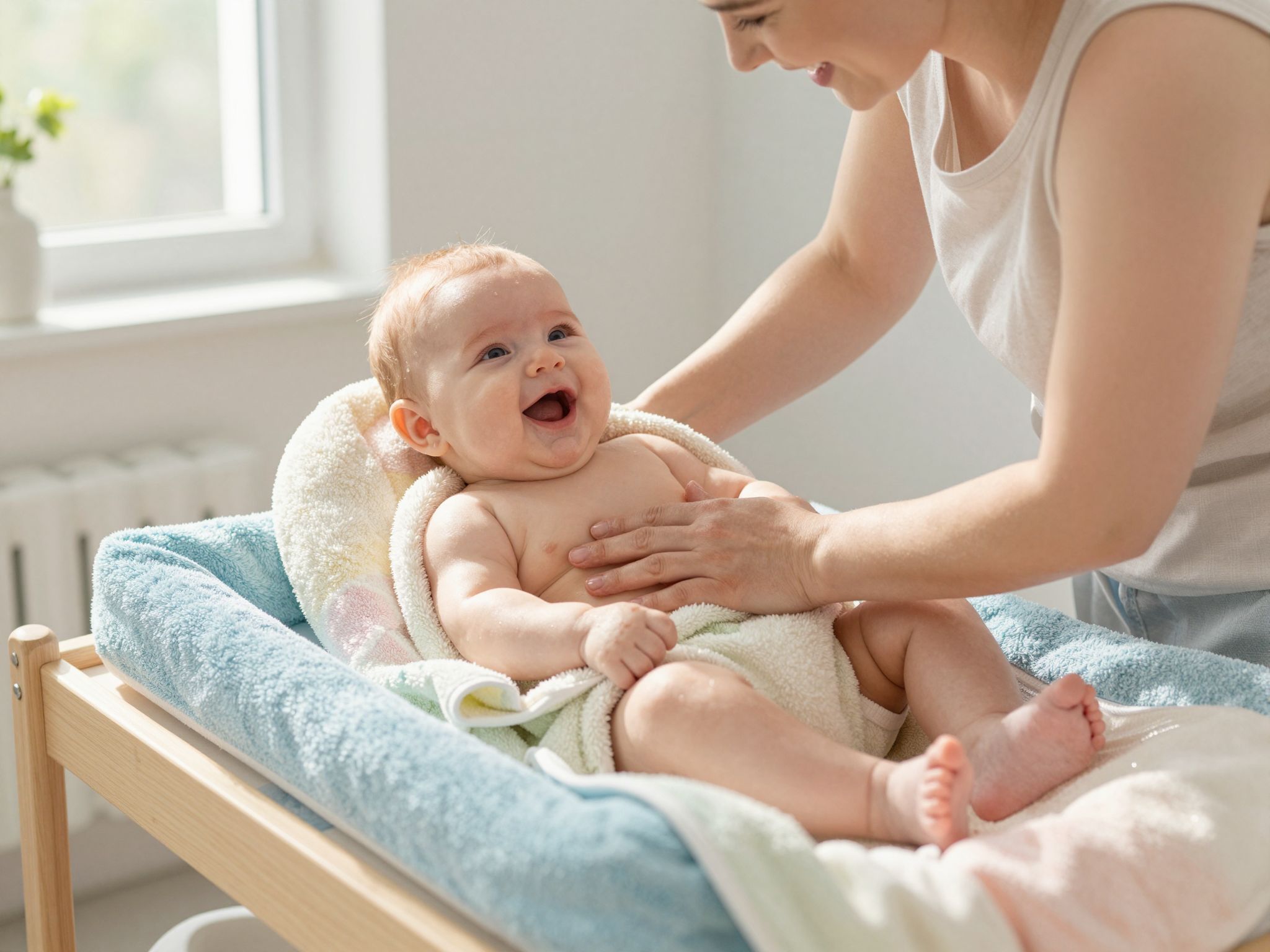 A babamasszázs javítja a baba közérzetét és nyugtatja.