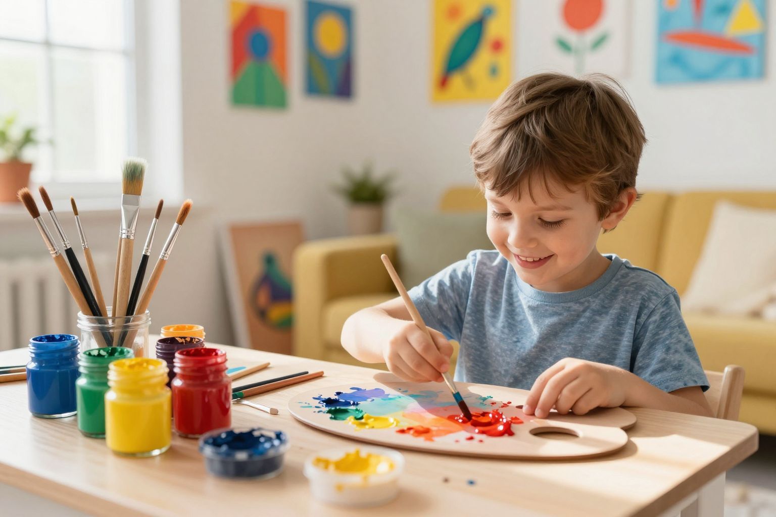 A színek keverése új világokat nyithat meg a gyerekeknek.