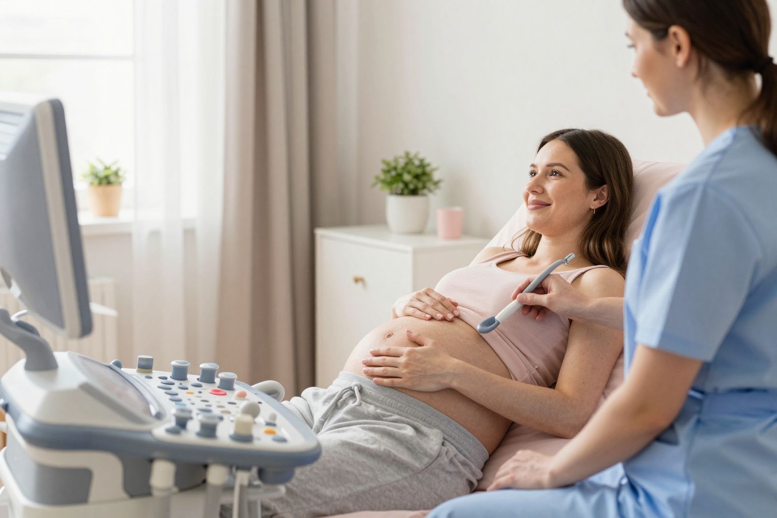 A második trimeszterben részletesen ellenőrzik a magzat fejlődését.