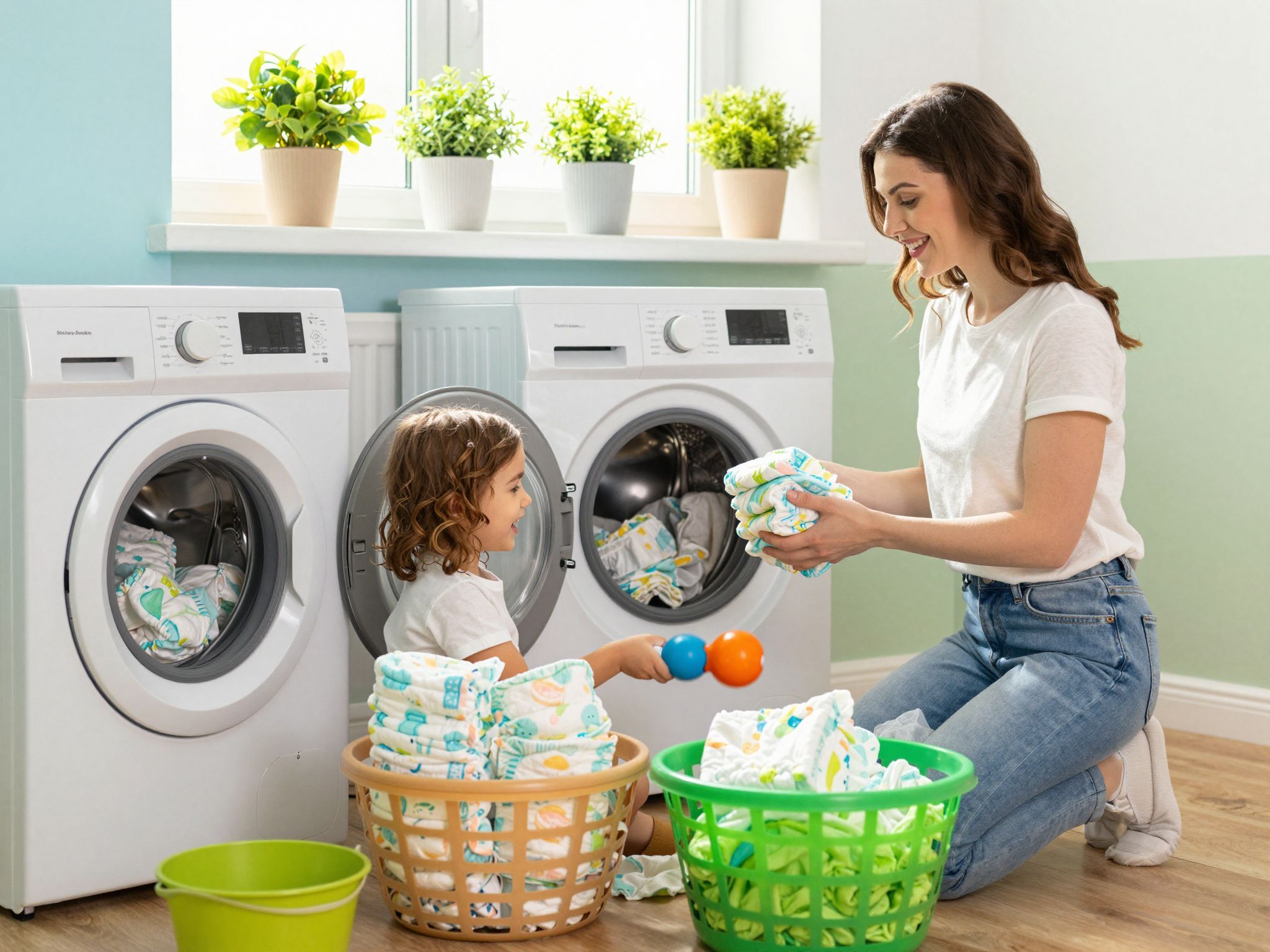 A mosási rutin segít megőrizni a pelenkák élettartamát.