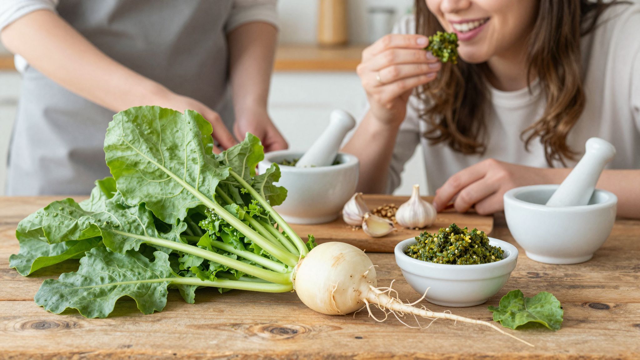 A friss zöldségek harmóniája a pesto ízének kulcsa.