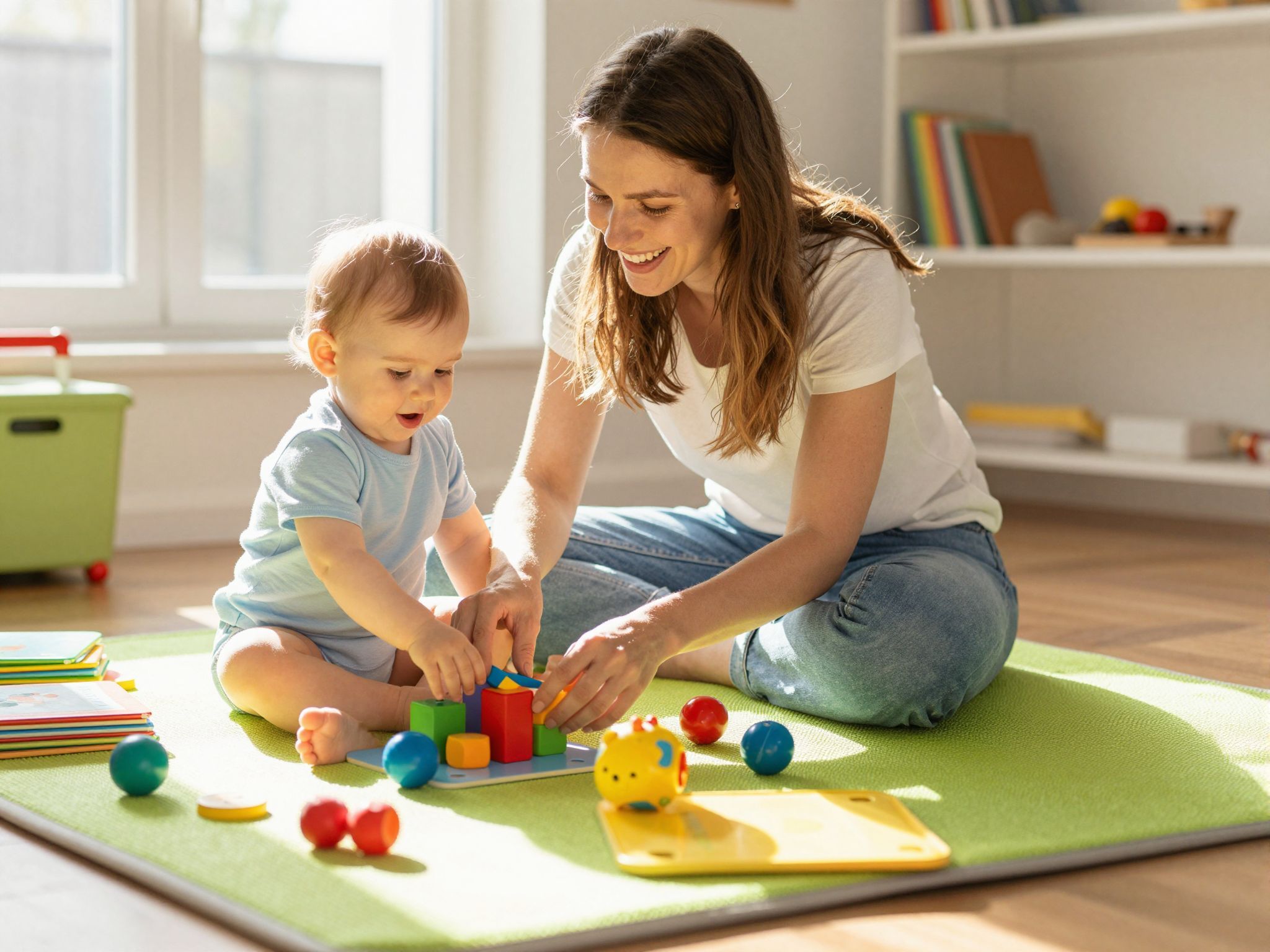 A változatos mondókák fenntartják a baba figyelmét.