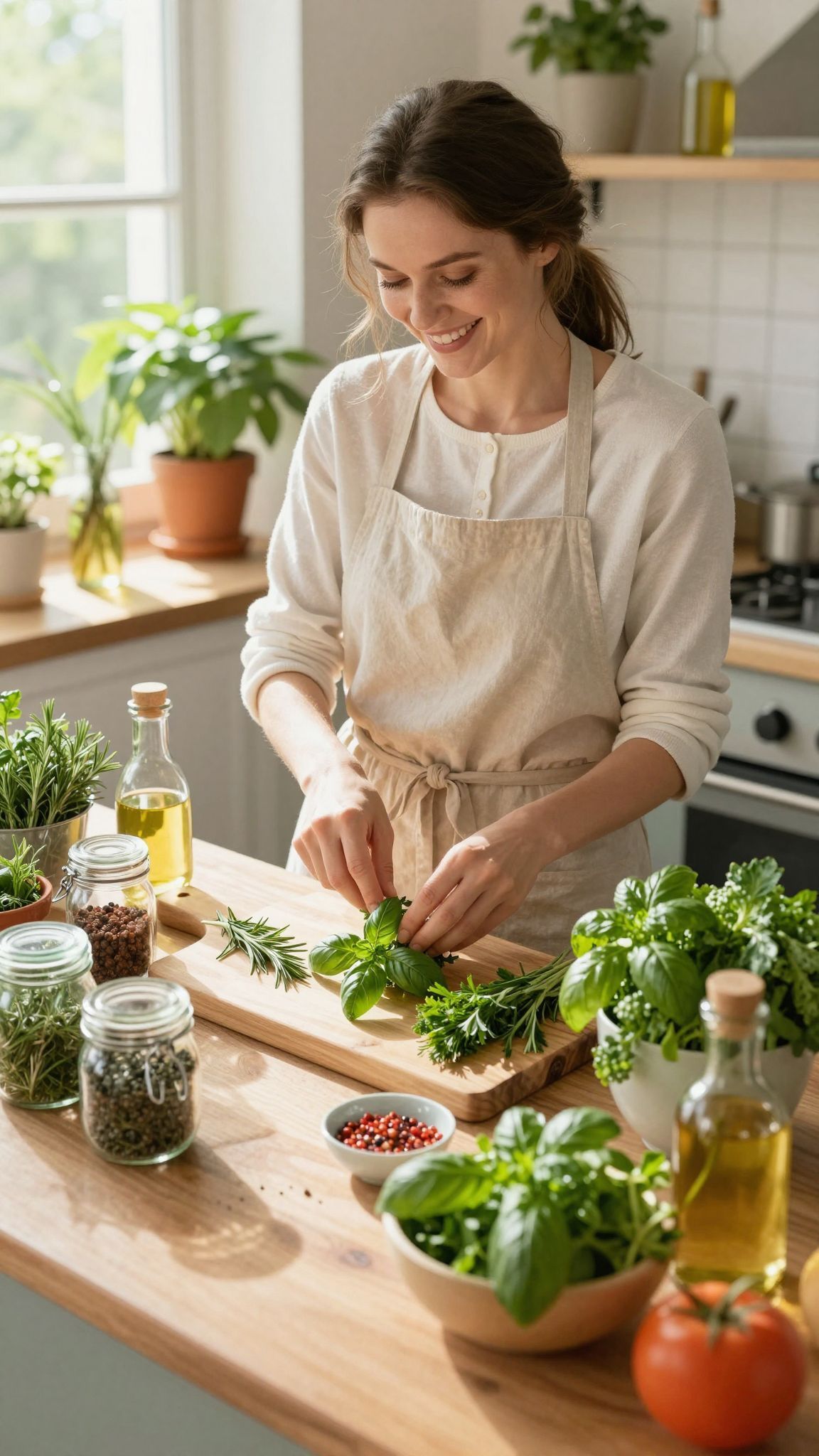 A bazsalikom a paradicsom és olívaolaj tökéletes párja.