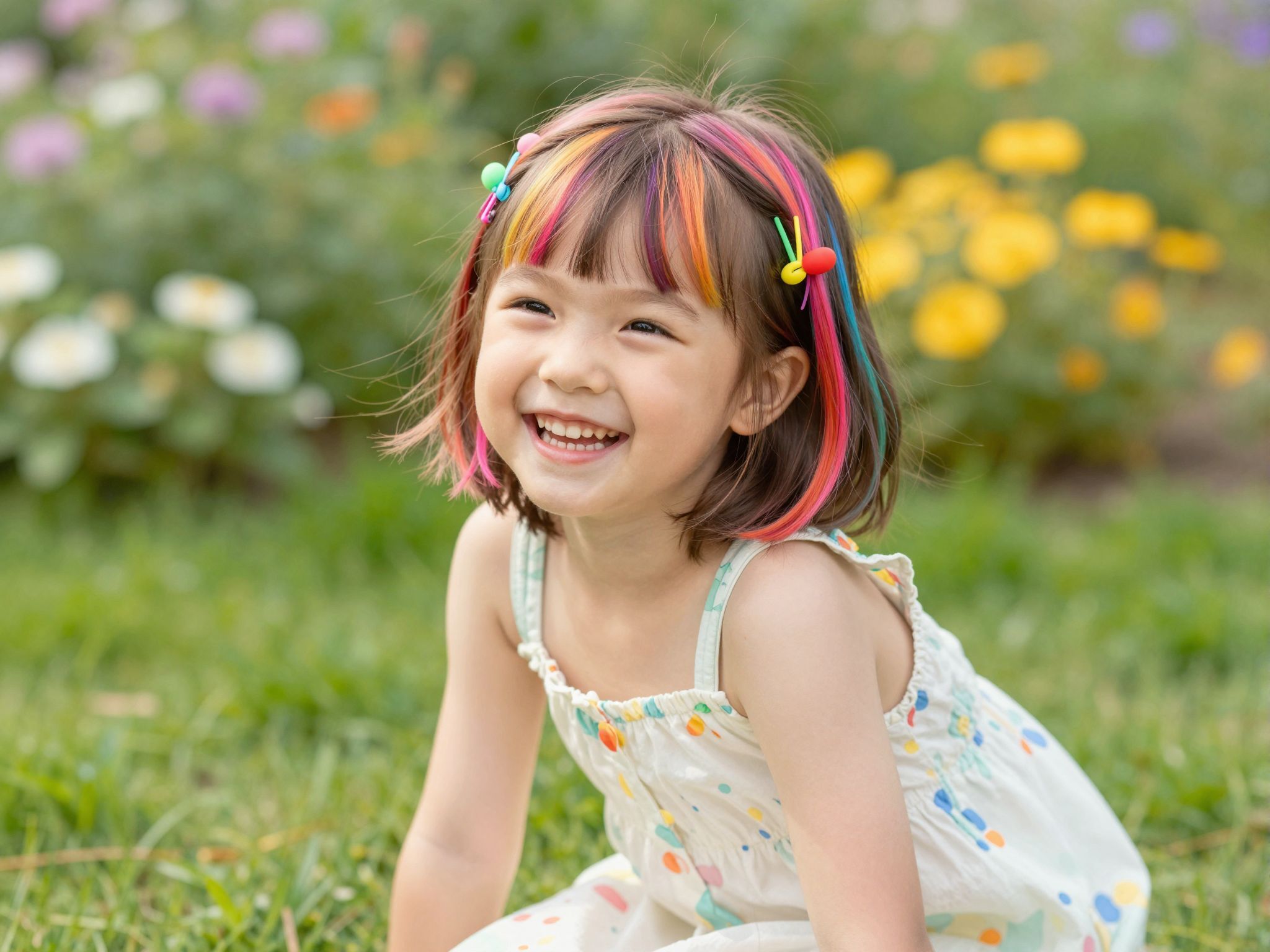 Rövid hajhoz is válasszunk színes hajgumit a stílushoz!