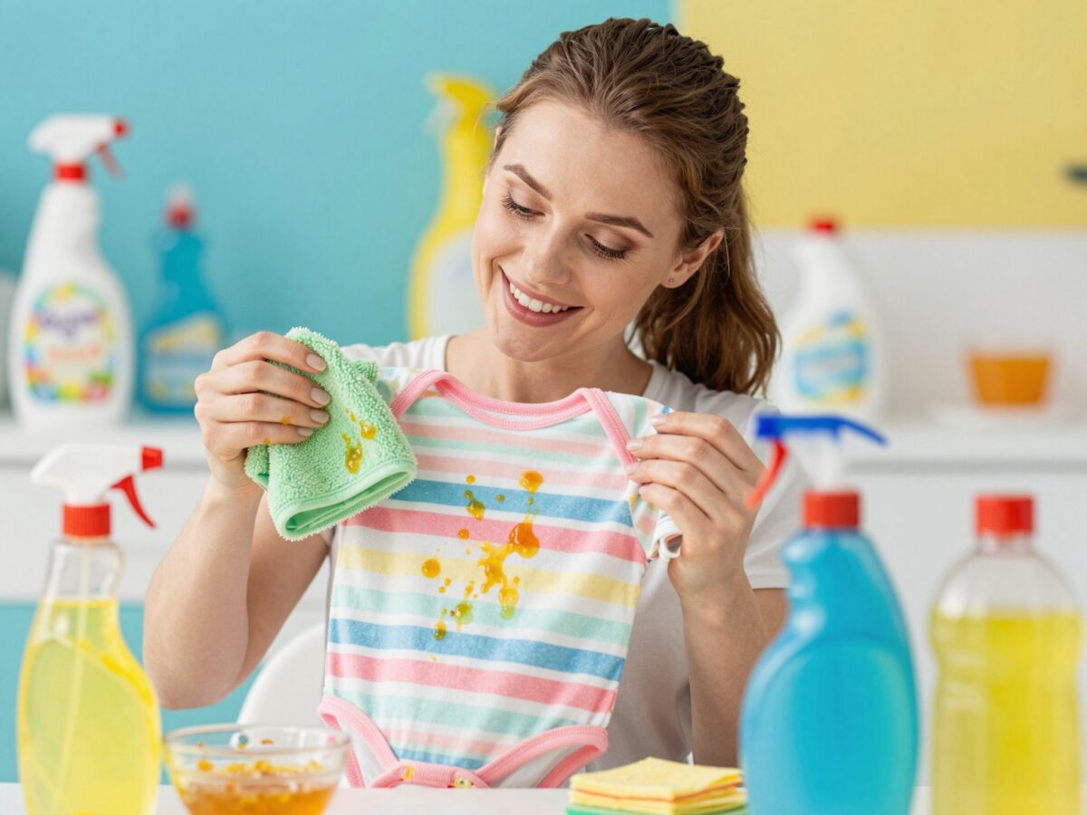 Így tüntesd el a kaki-, anyatej- és bébiétel-foltokat a ruhákból