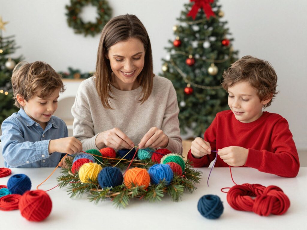 DIY adventi koszorú fonalakkal: egy vidám és kreatív ünnepi dísz