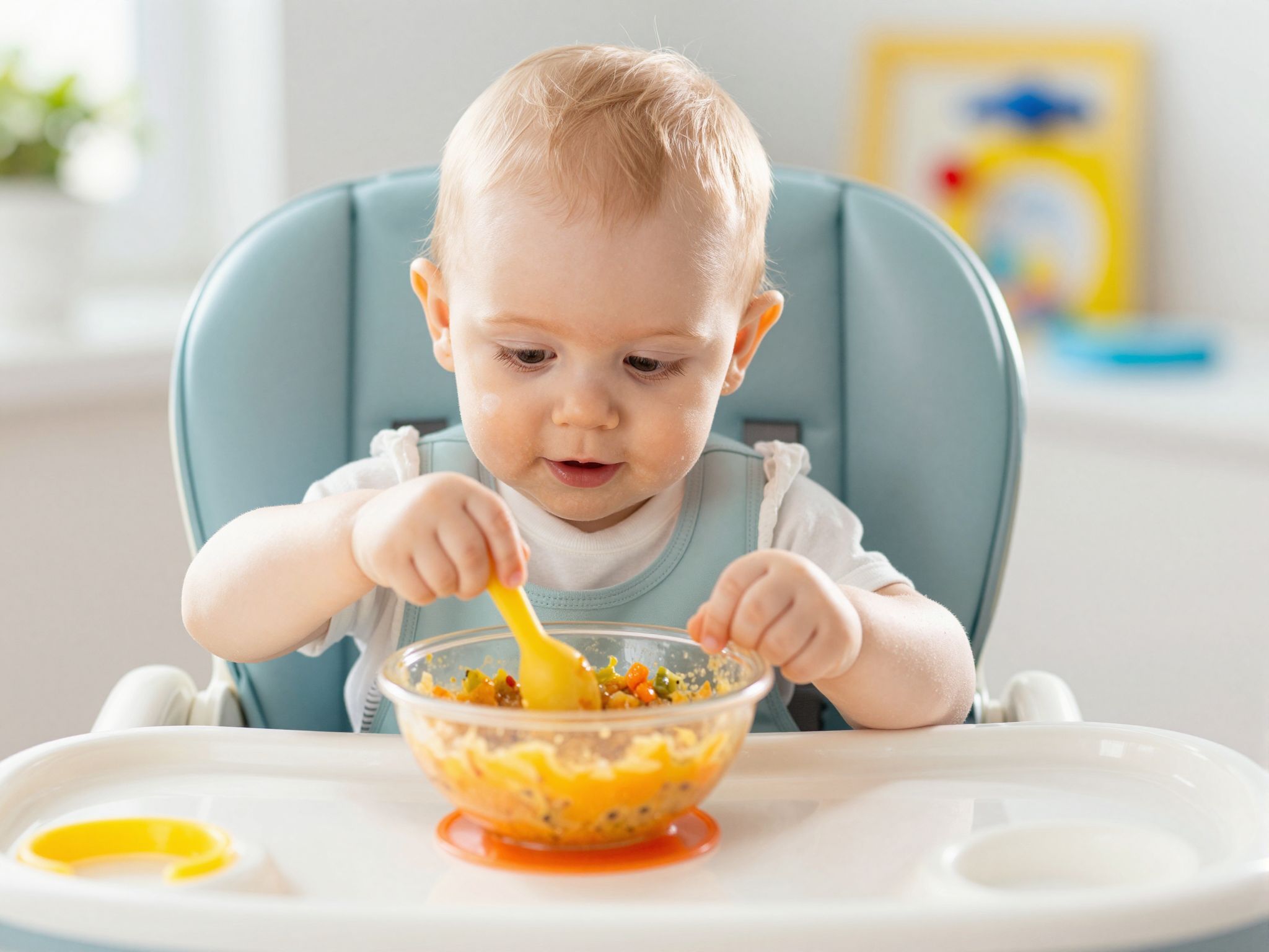 Az idősebb csecsemők étvágyát a mozdulataik is kifejezik.