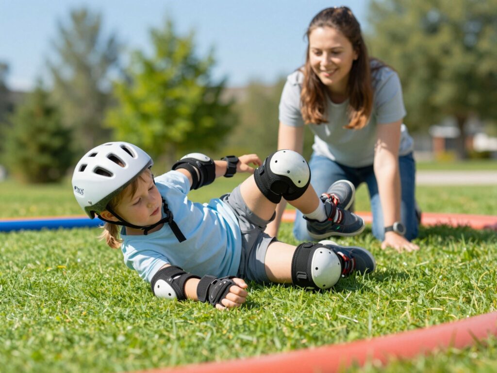 Így tanítsd meg a gyereket biztonságosan gurulni: tippek és védőfelszerelések