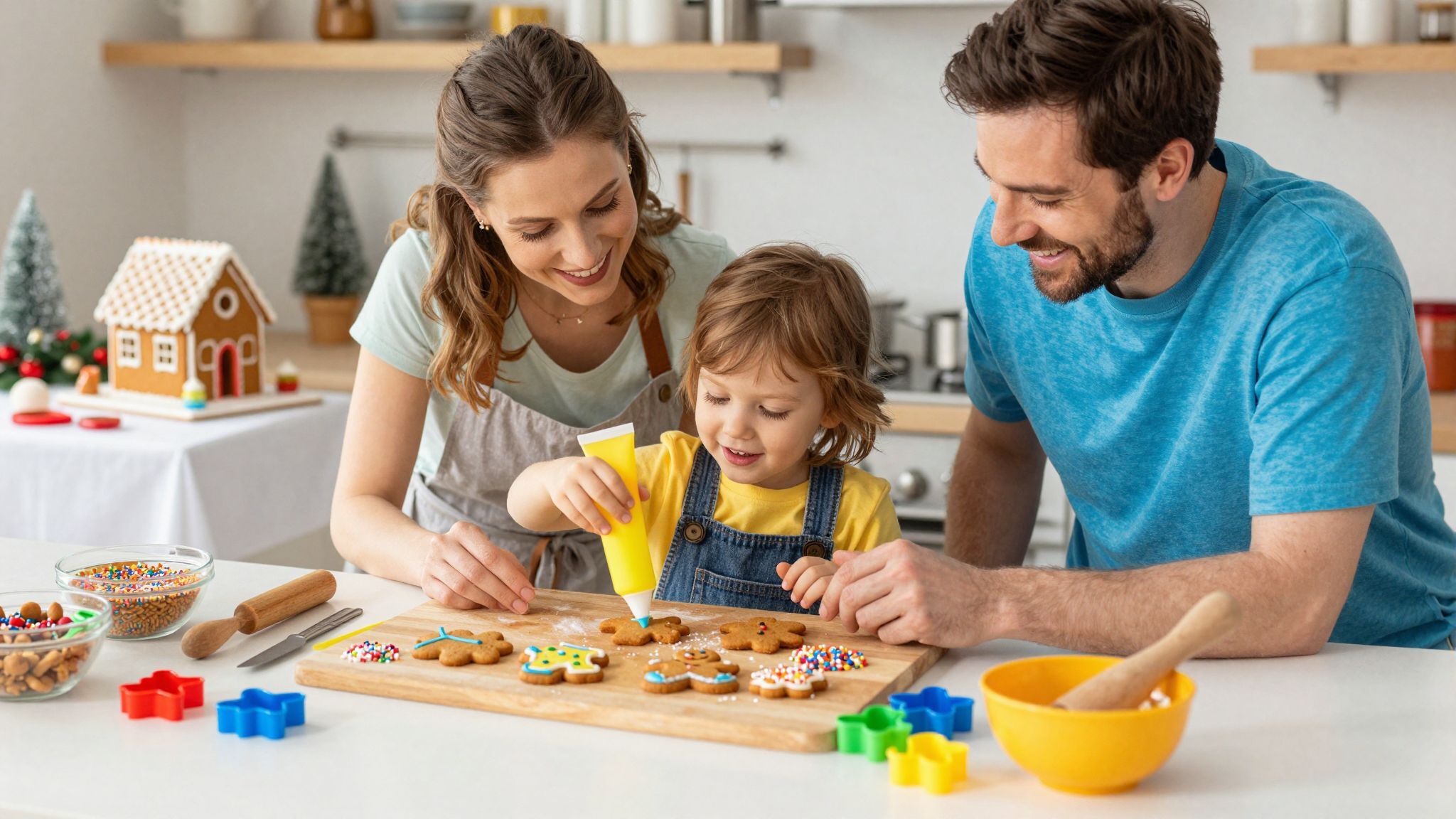 A formák kreatív használata gazdagítja a mézeskalácsot.
