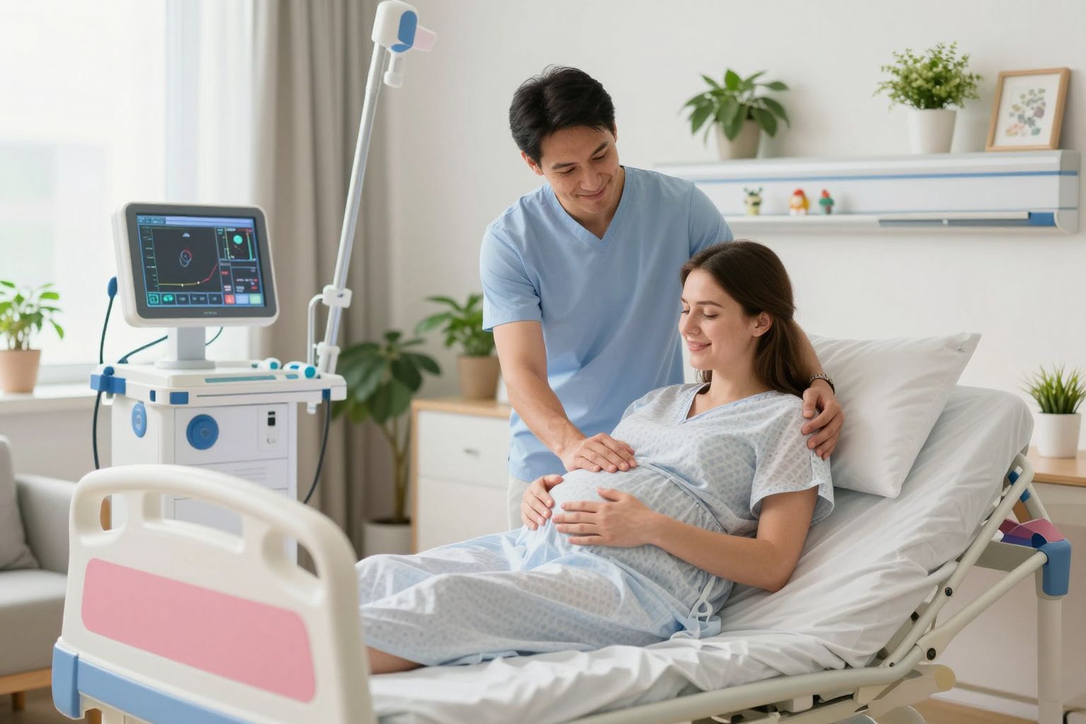 A szülőszoba kényelme elősegíti a vajúdás természetes folyamatát.