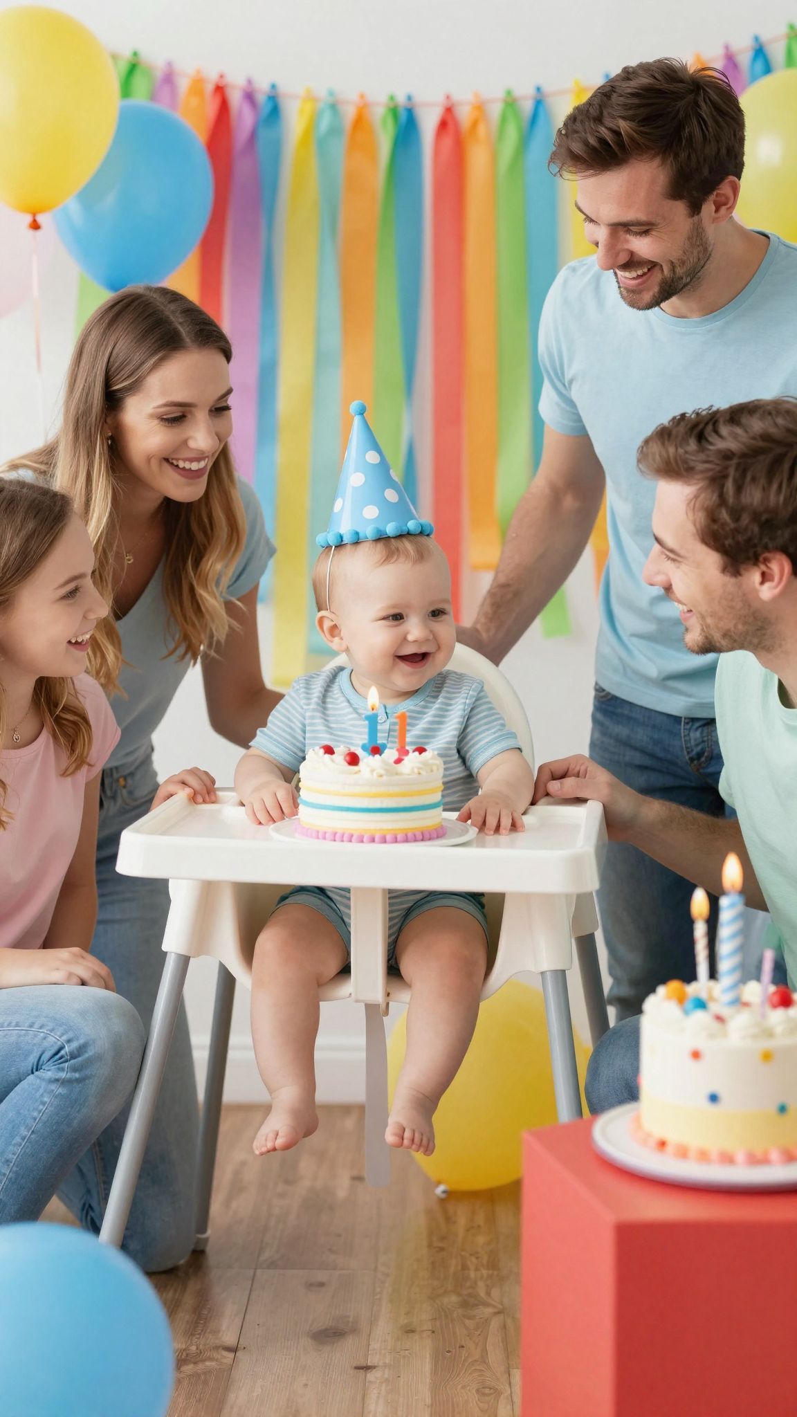 A baba első születésnapja örömteli ünneplés és fejlődés.