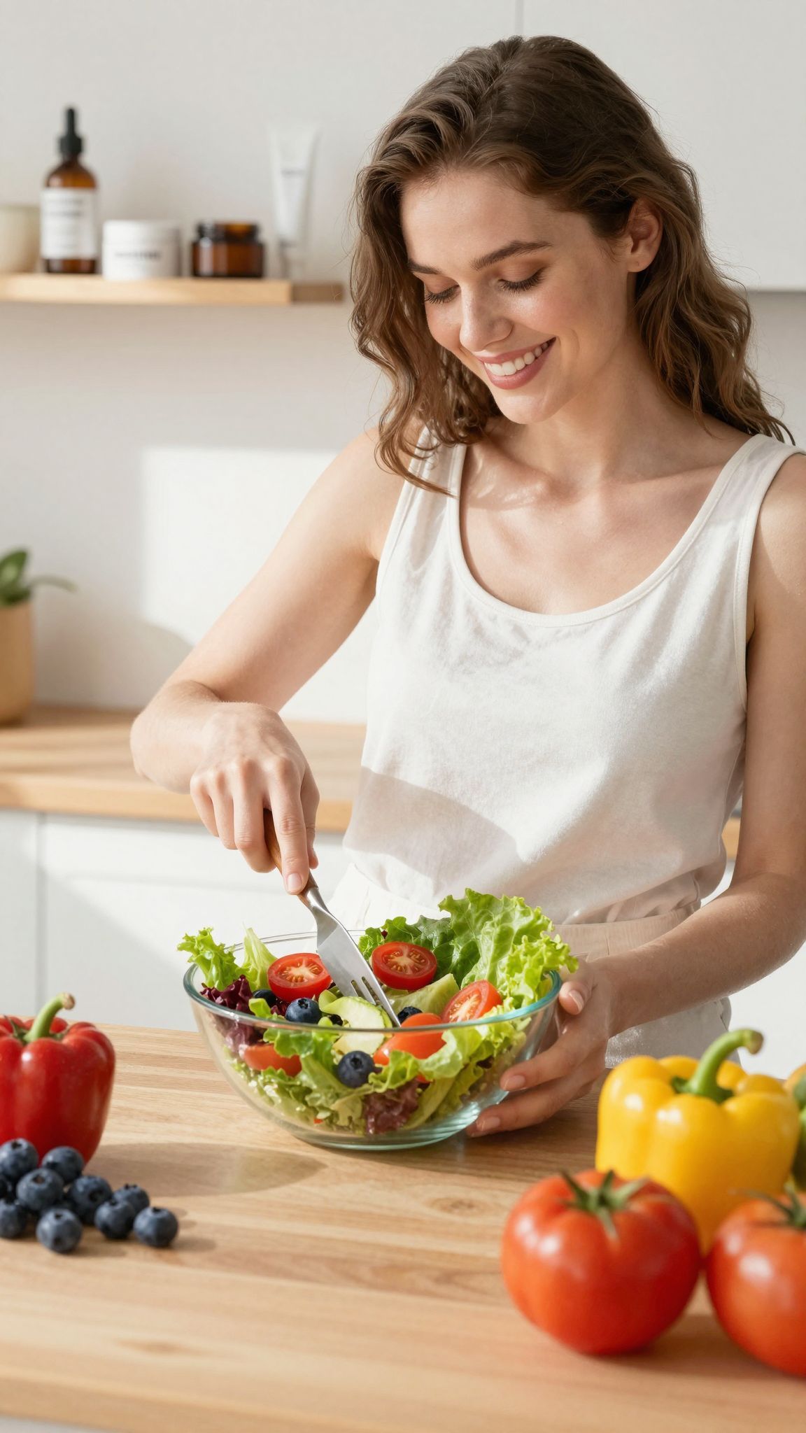 Az egészséges étrend segít a pigmentfoltok csökkentésében.