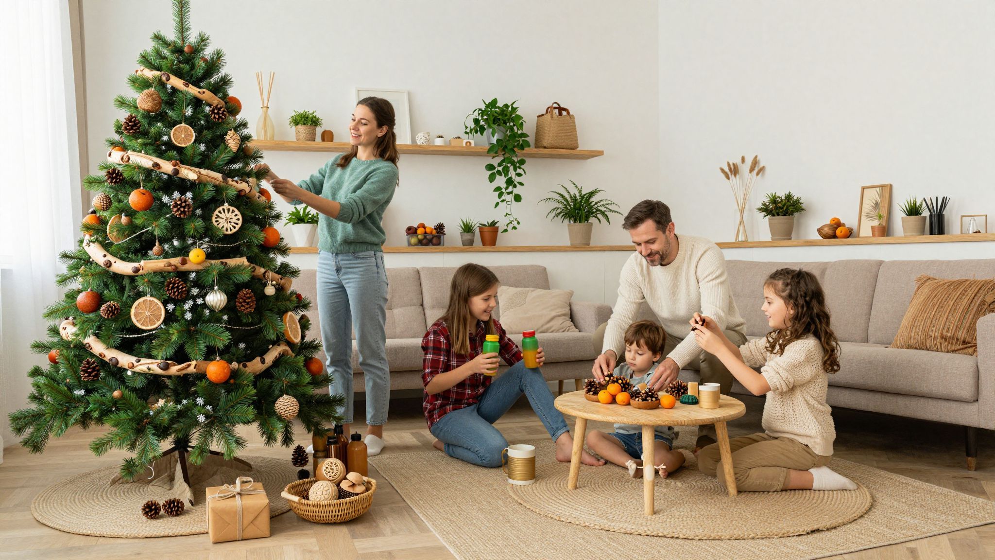 Az ünnepi dekorációkat újrahasznosíthatjuk a következő évben.