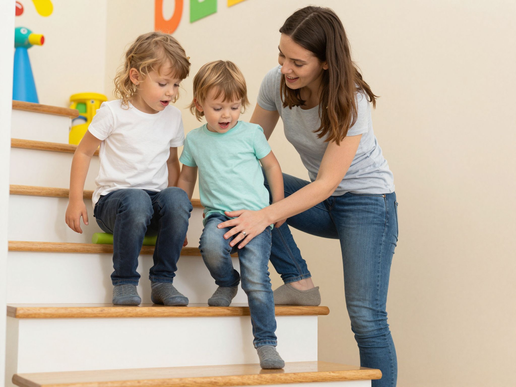 Az utánlépéses technika fejleszti a gyermekek egyensúlyát.