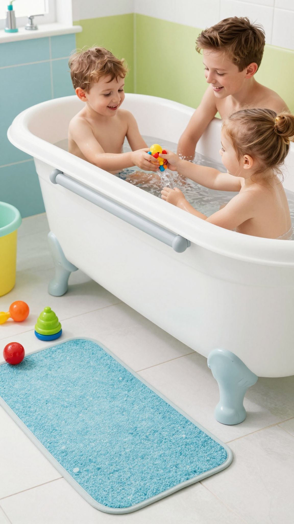 A fürdőszoba csúszásmentes burkolata elengedhetetlen a biztonsághoz.