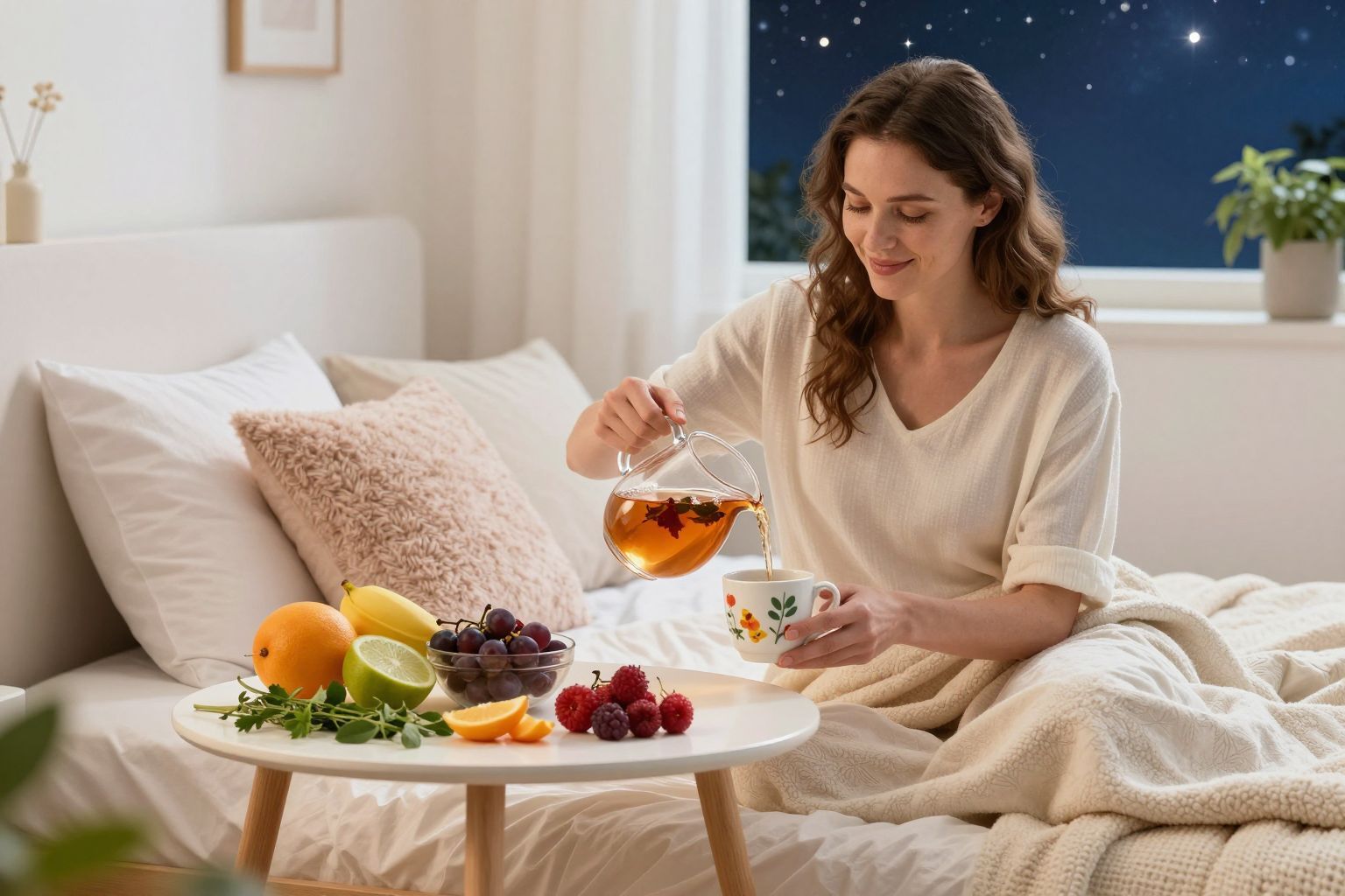 Az esti gyógynövénytea segíti a pihentető alvást.