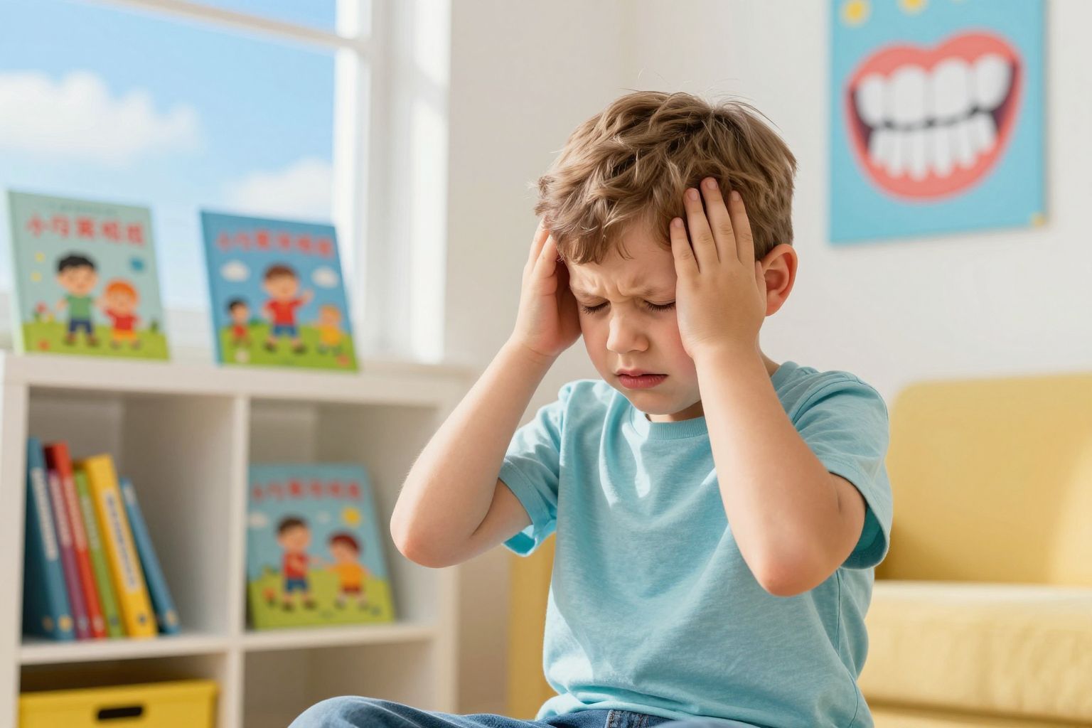 A fogászati problémák fokozhatják a gyermek fejfájását.