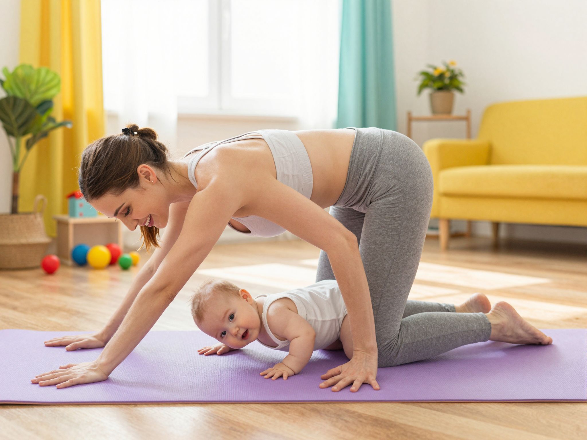 A közös baba-mama jóga erősíti a kötődést és fejlődést.