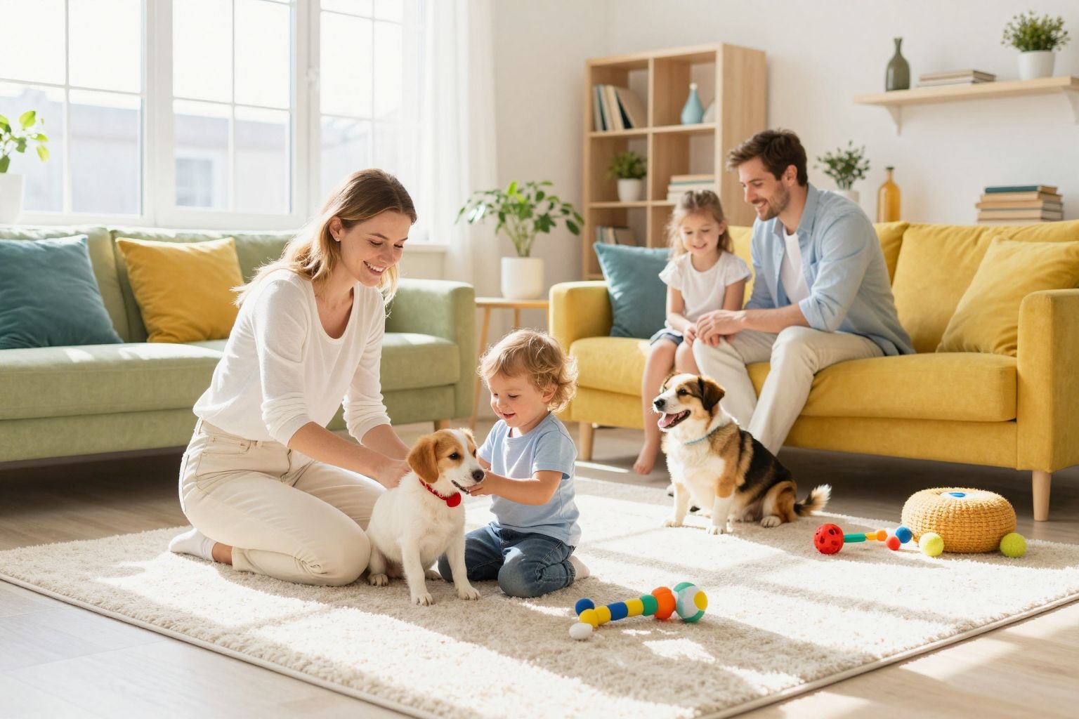 A tiszta környezet segít a kutya és baba barátságában.