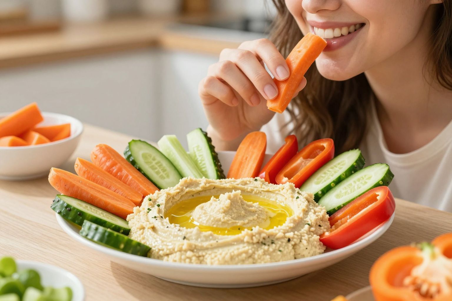 A hummusz gazdag fehérjében és rostban, tökéletes snack!