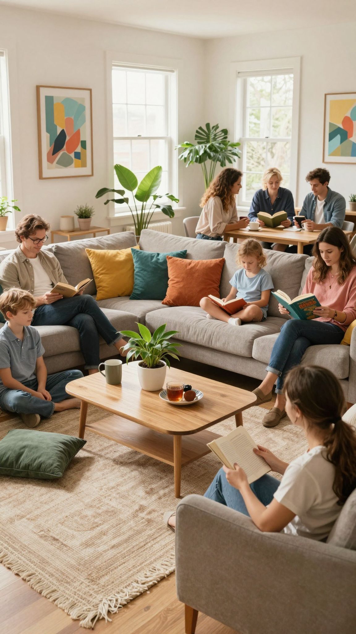 A nappali terek rendezése növeli a pihenés élményét.