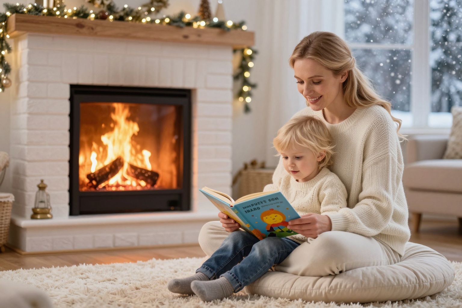 A kandalló mellett olvasás melegebbé teszi a téli estéket.