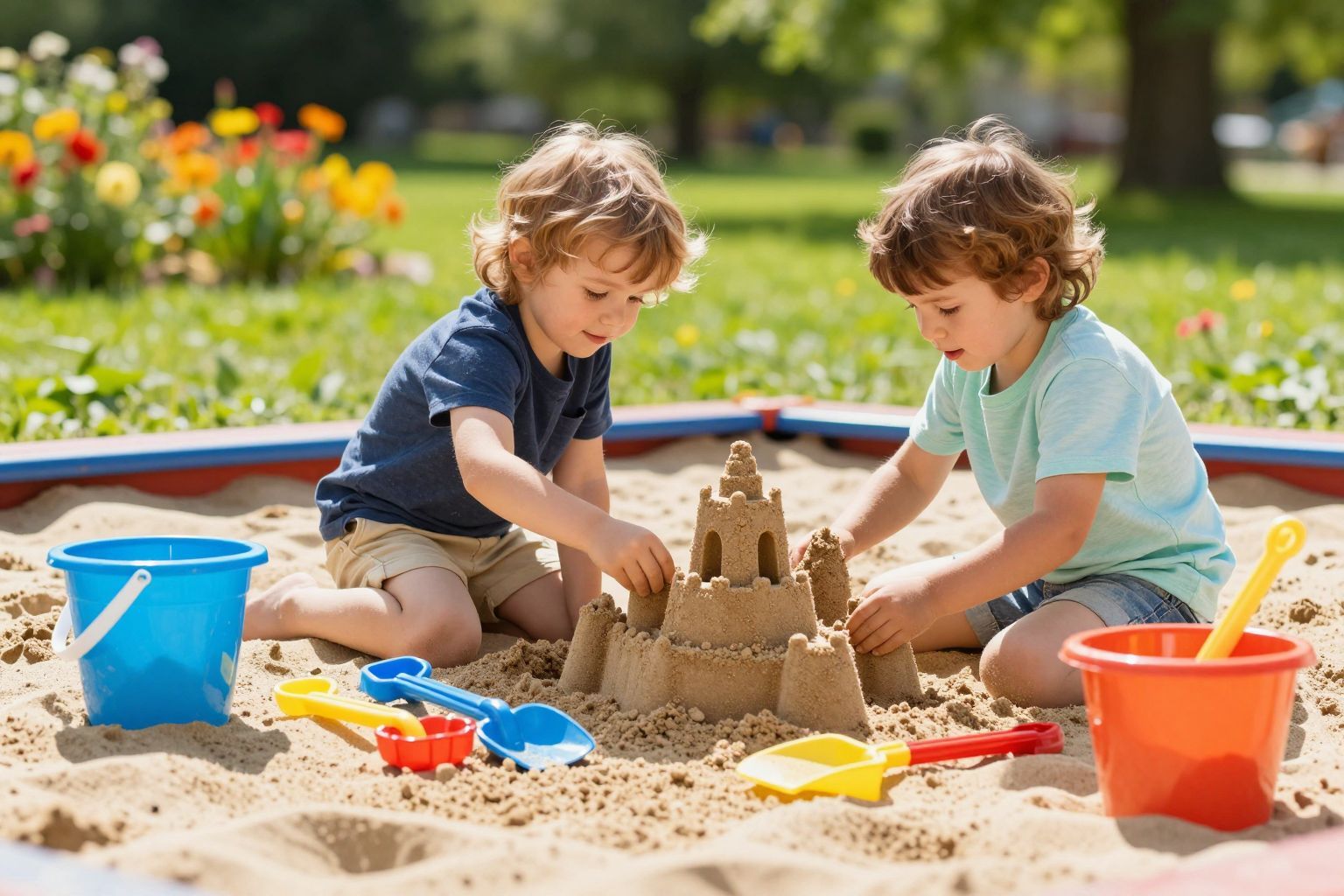 A közös homokozás erősíti a gyerekek szociális készségeit.