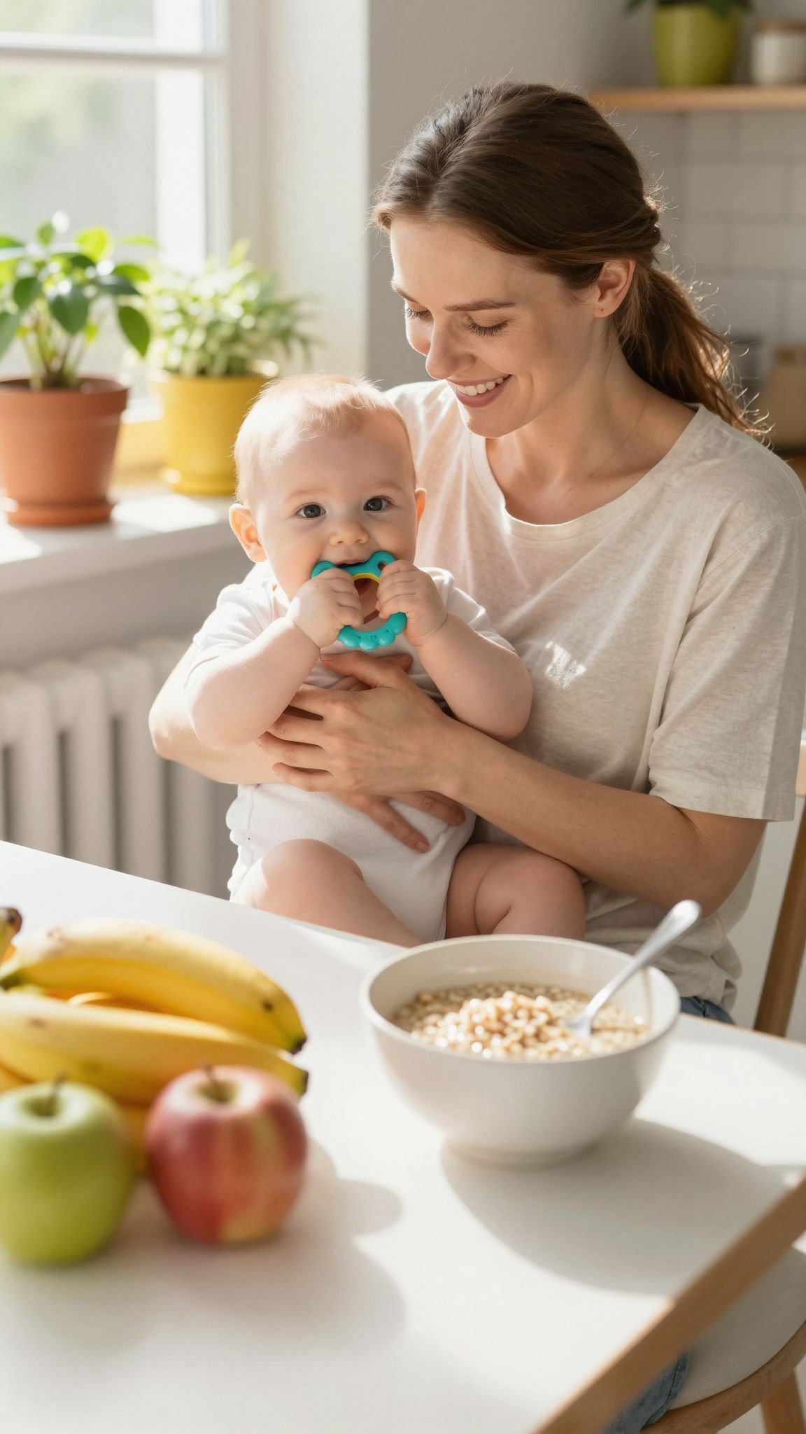 A megfelelő táplálás enyhíti a fogzási tüneteket.