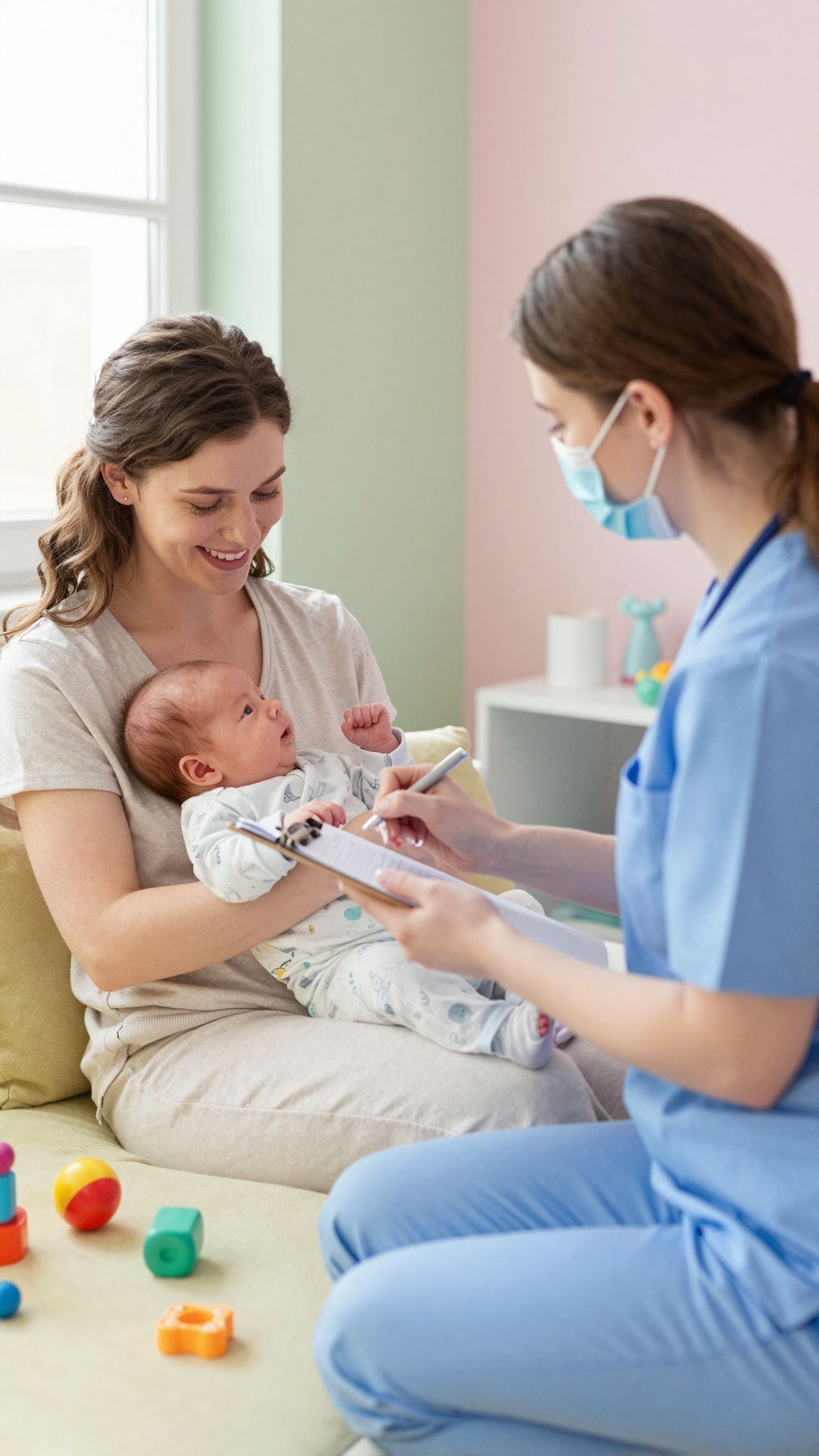 A védőnő segítsége kulcsfontosságú a baba fejlődésében.
