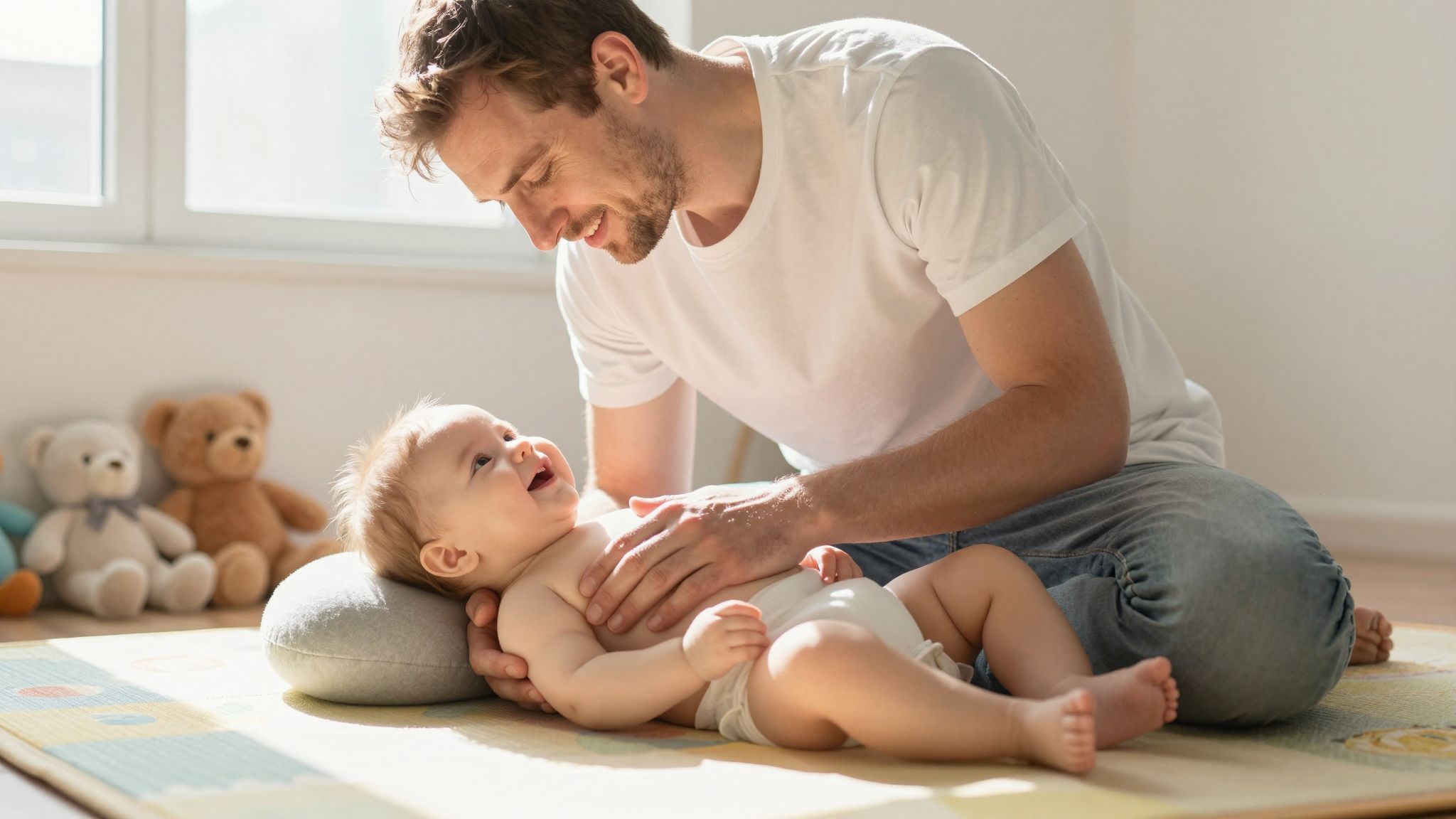 A babamasszázs erősíti az érzelmi kötődést apával.