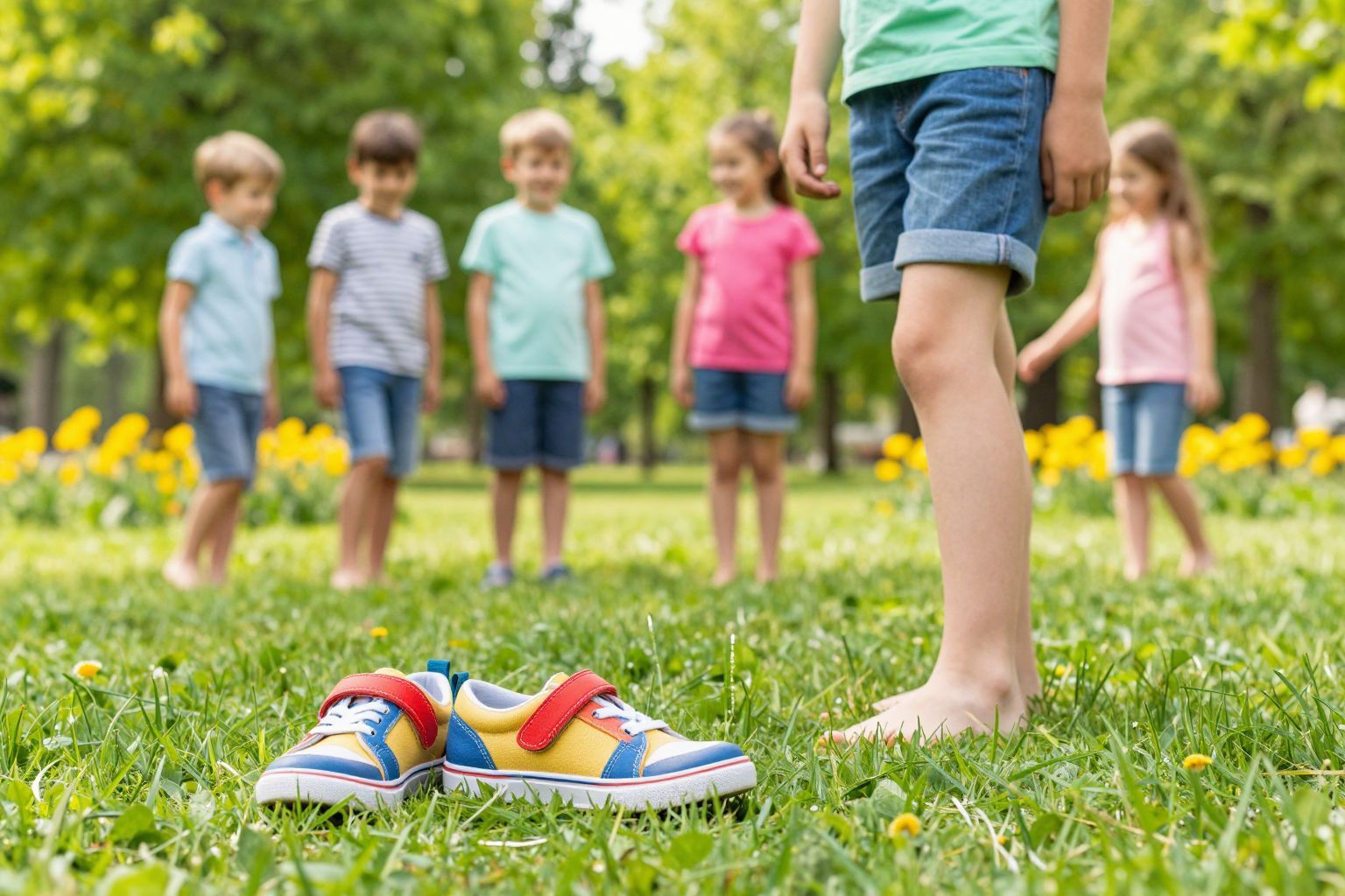 A mezítlábas filozófia segít a gyerekek lábfejlődésében.