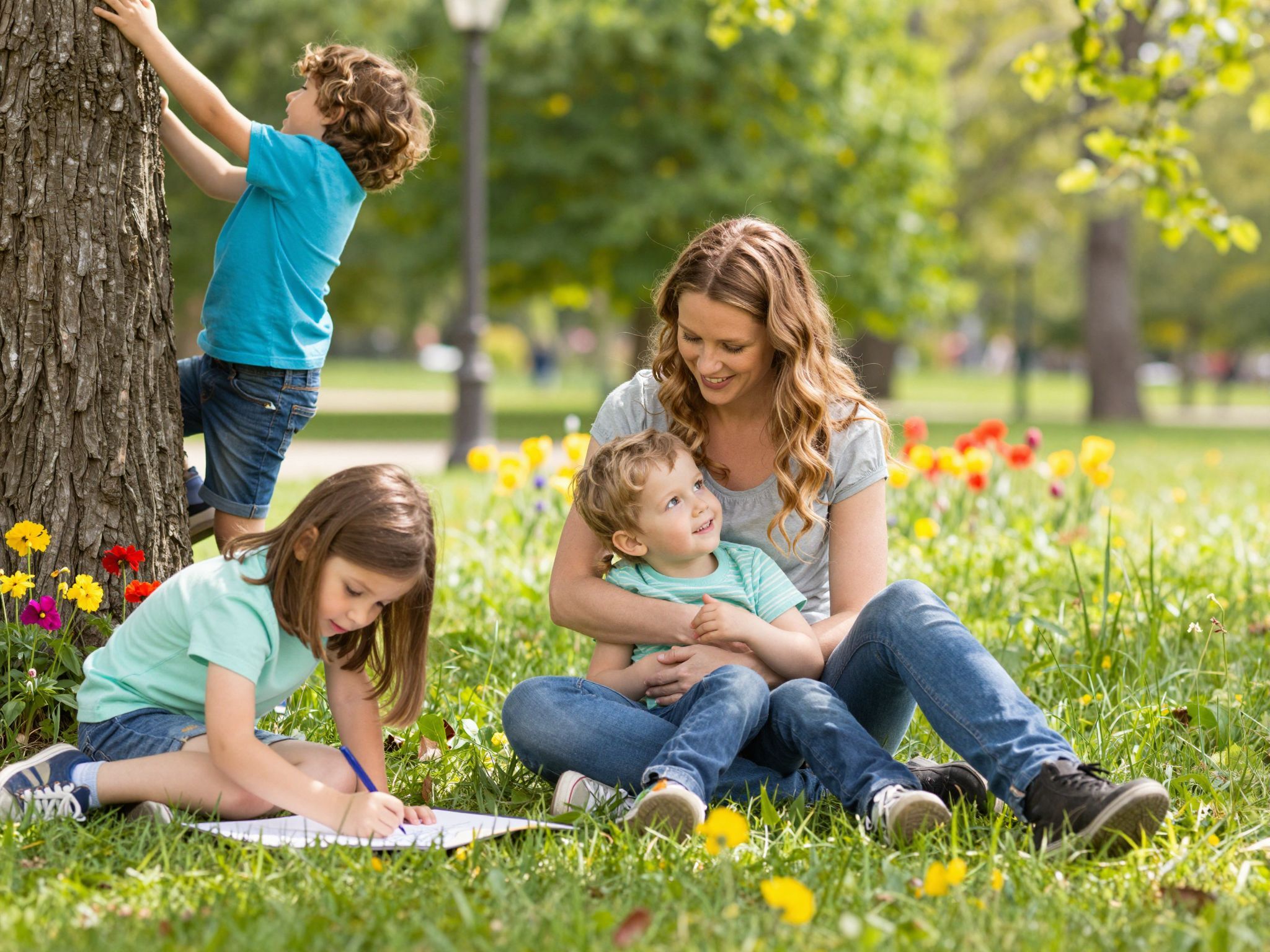 A Bika anya stabilitást és biztonságot nyújt gyermekeinek.