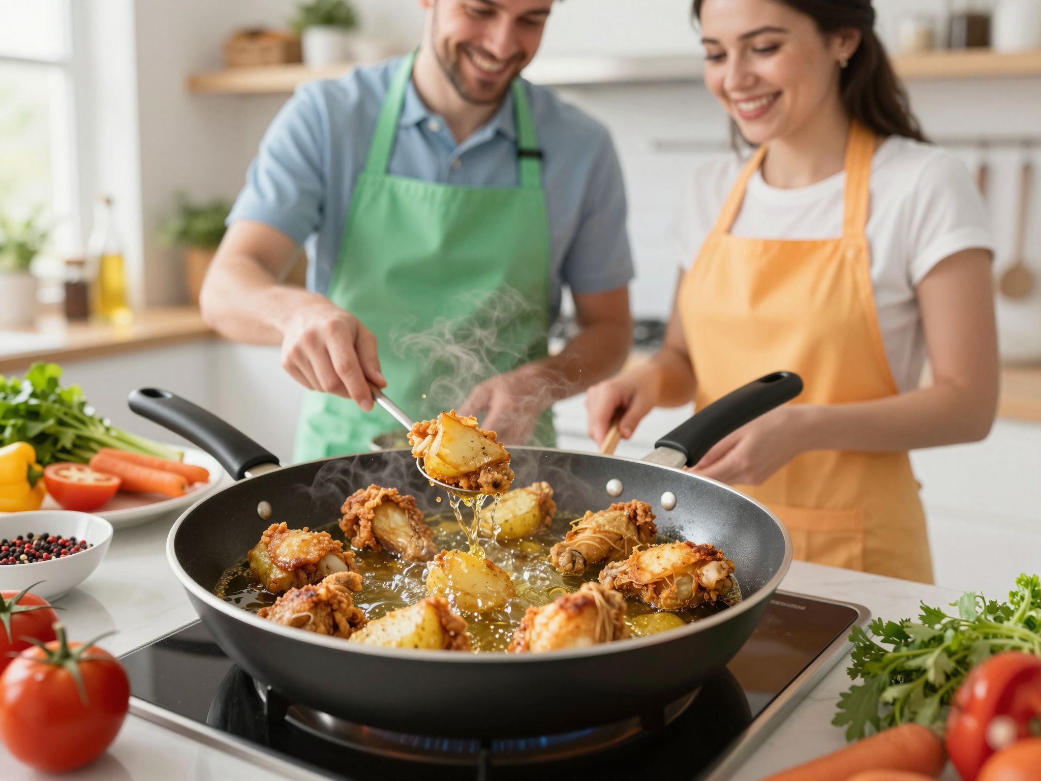 A bő olajban sütés transzzsírsavakat képezhet, ami egészségtelen.