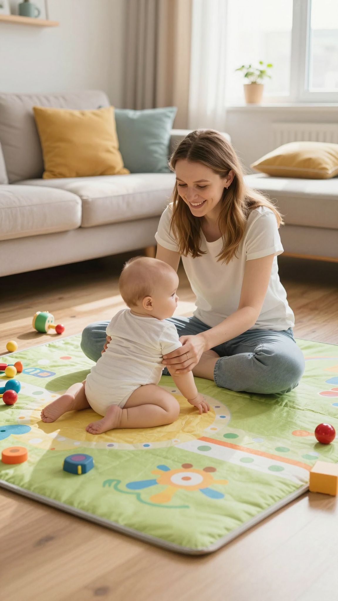A mozgás segíti a baba mentális fejlődését.